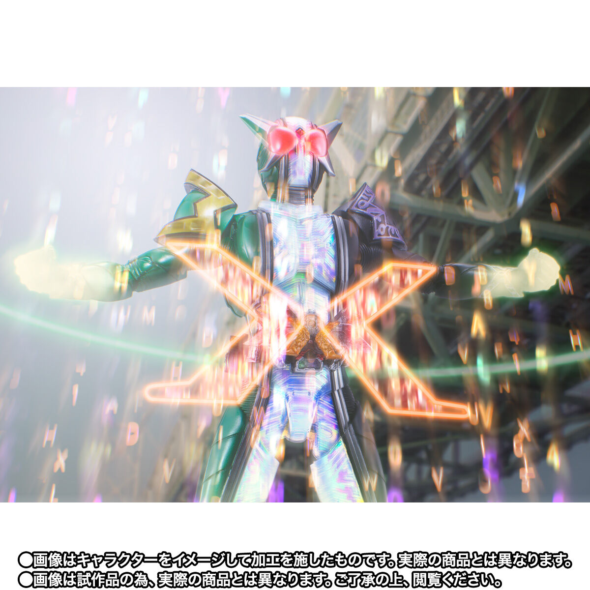 SH Figuarts (High - Quality Sculpted Series) Collectible Kamen Rider W Cyclone Joker Extreme Action Figure