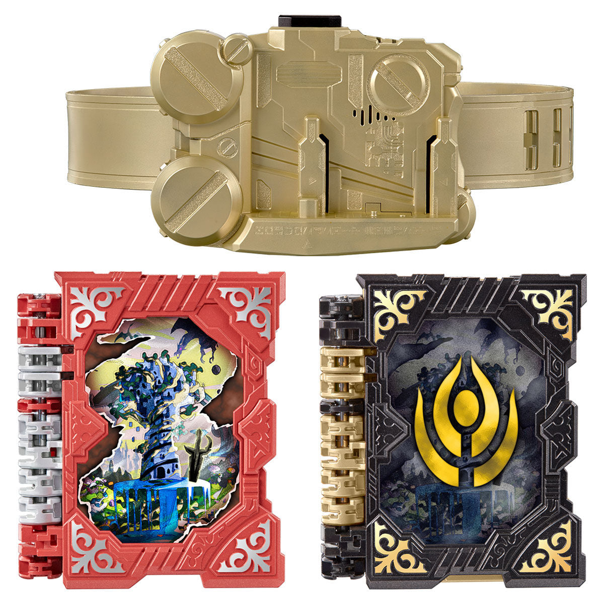 DX Dooms Driver Buckle Set with Omni Force and Grimoire Wonder Ride Book - Ideal Kamen Rider Transformation Accessory