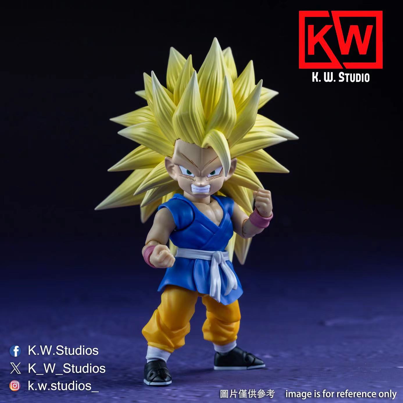 KW Studio KW004 Super Saiyan 3 Son Goku GT Head Set Upgrade Parts