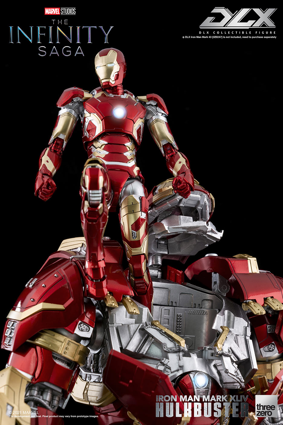 DLX Infinity Saga Die - Cast Iron Man Mark 44 Hulkbuster Armor with LED Lights