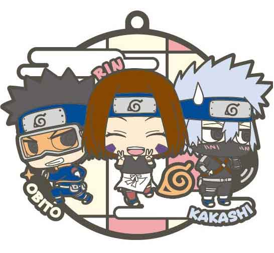 Naruto Shippuden Buddy Collection Rubber Mascot Set - Three - man Cell Character Figurines Dattebayo!