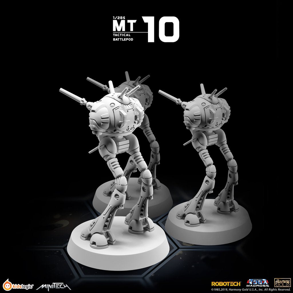 MiniTech MT10 Tactical Battlepod Set: 3 Non - painted Macross/Robotech Miniatures