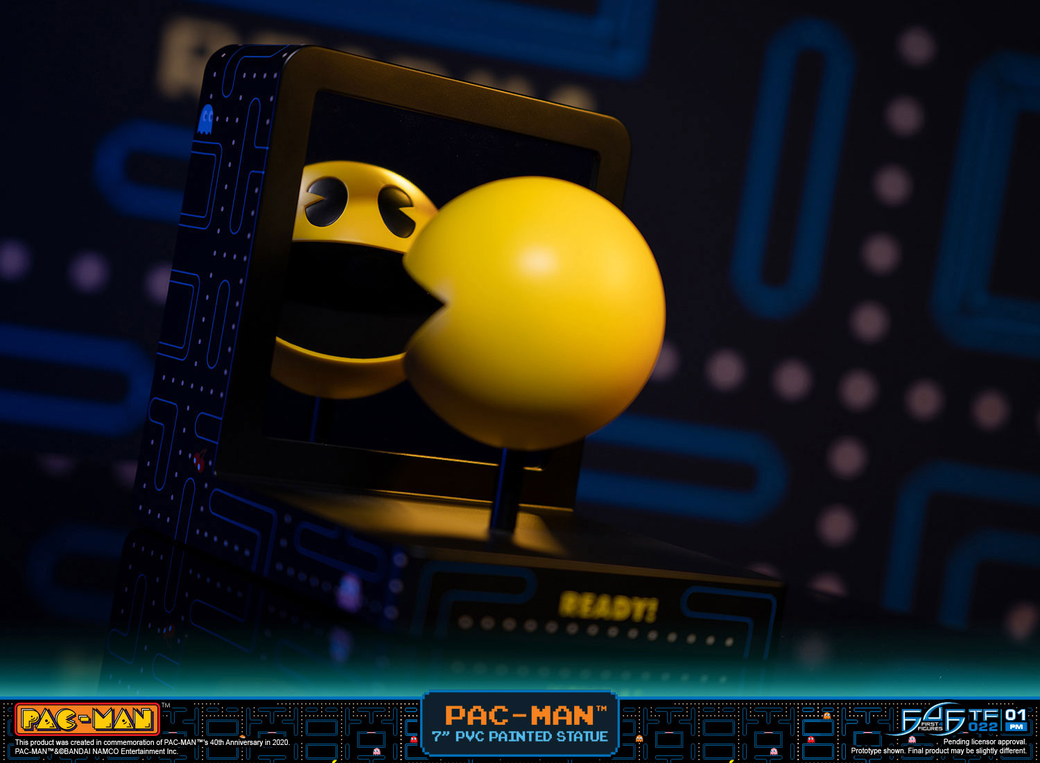 First 4 Figures Collectible PVC Pac-Man Figure for 40th Anniversary