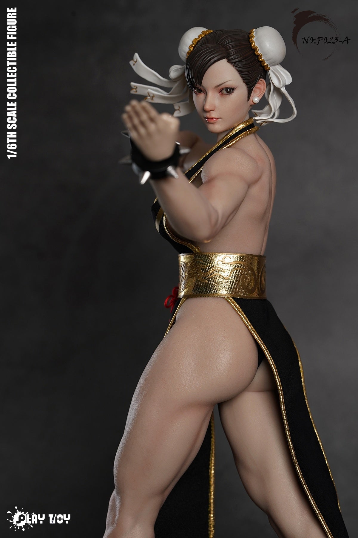 Preorder Playtoy P023A Black Chun-Li 2.0 Poseable Doll