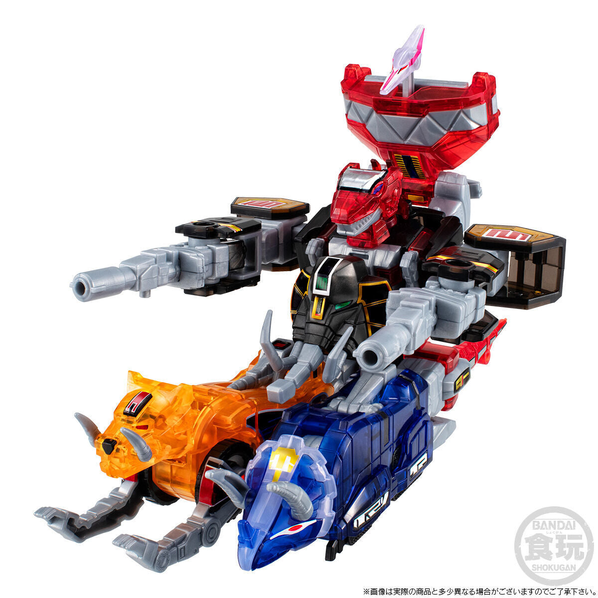 SMP Shinka Gattai Clear Color Version Model Kit - Daizyujin Inspired by Original Sentai Dino Crystals