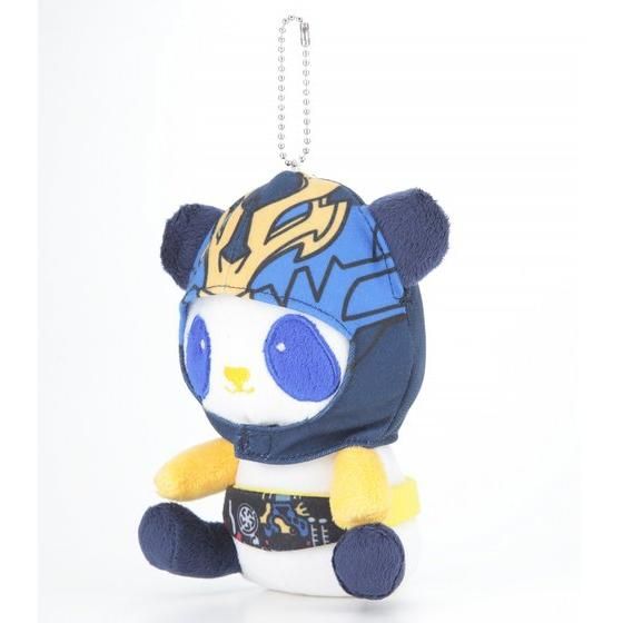 ROG Kamen Rider Build Masked Panda Plush Keychains with Removable Accessories