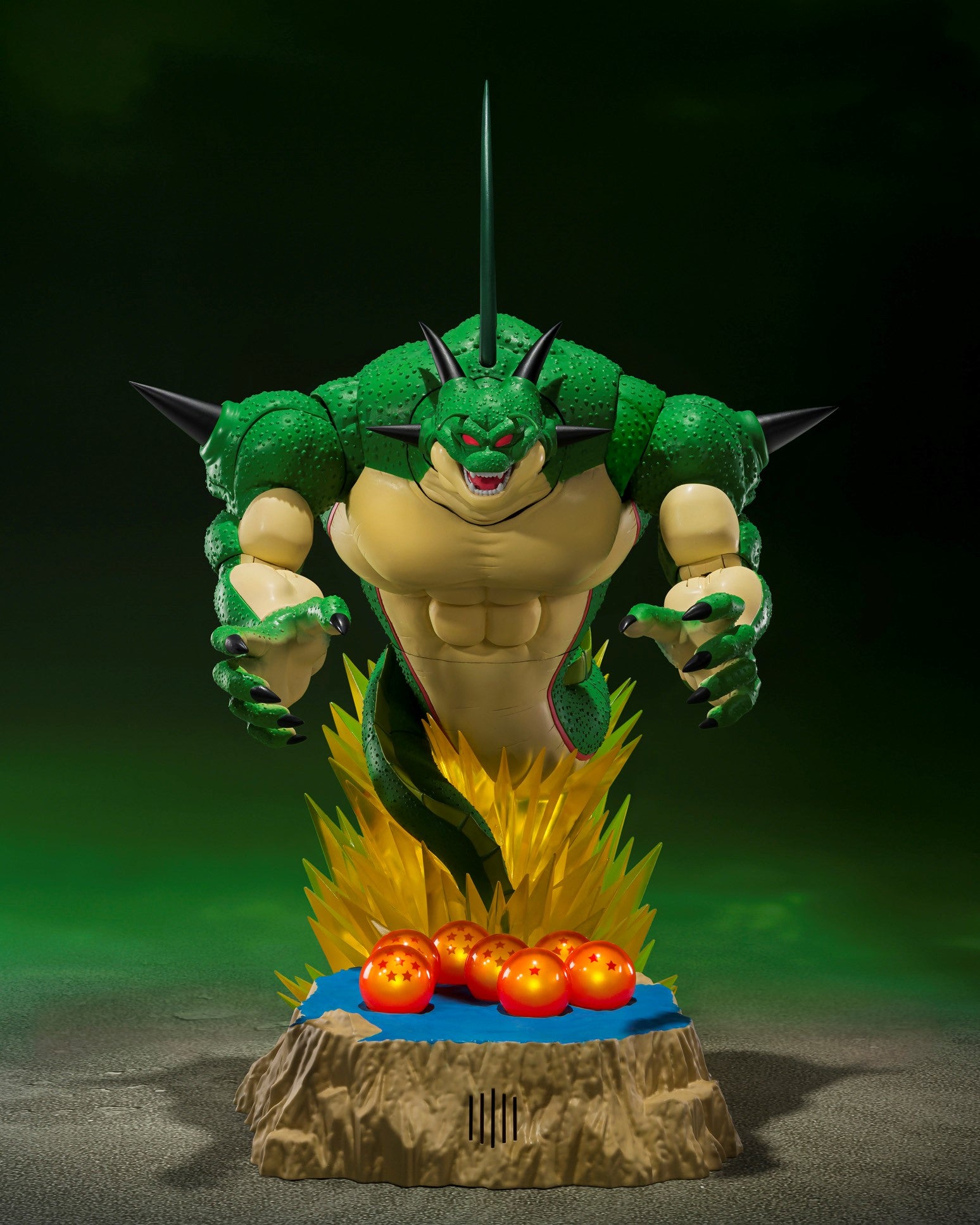 SH Figuarts Collectible Porunga & Dende Luminous Dragon Ball Set - Recreate the Epic Scene of Summoning Shenron!