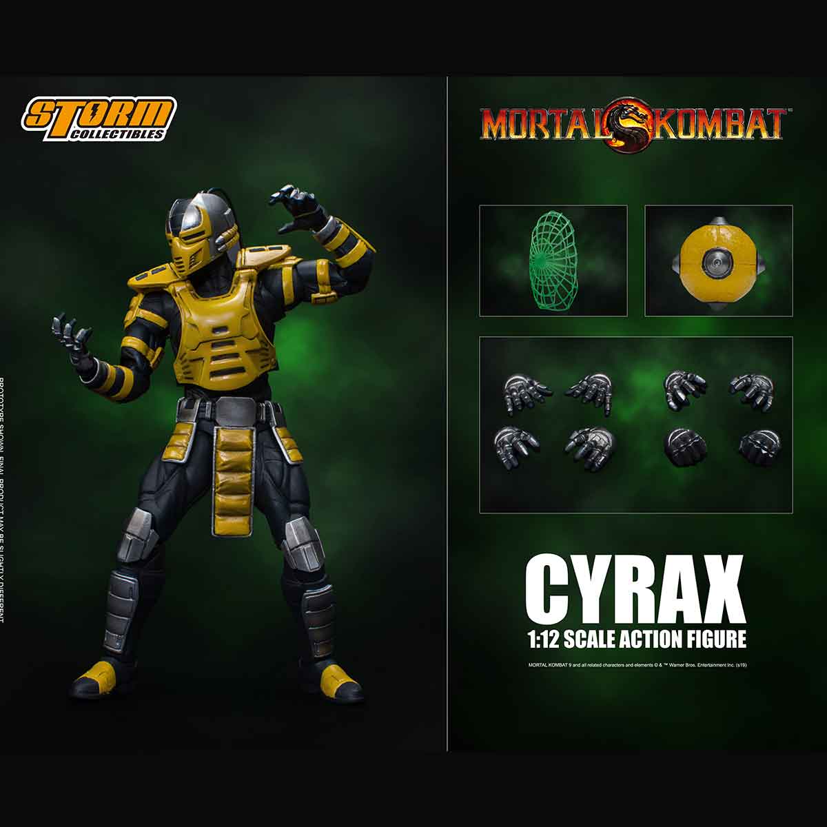 Storm Collectibles Mortal Kombat Action Figure - Cyrax with Signature Accessories