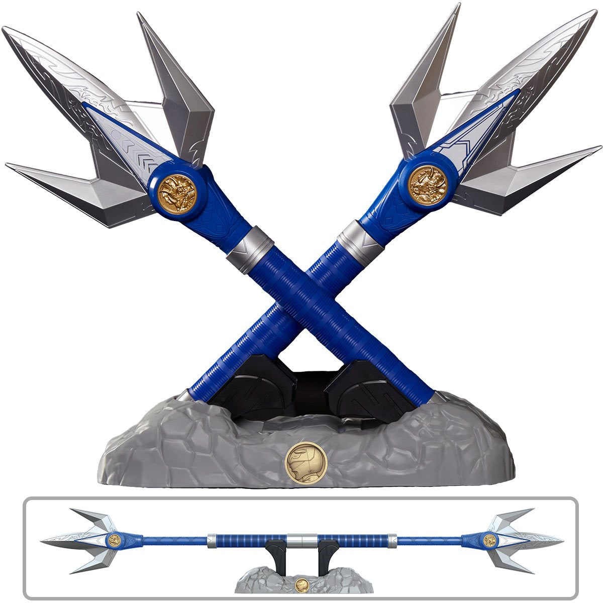 Lightning Collection Premium Electronic Mighty Morphin Blue Ranger Power Lance for Role - play and Cosplay