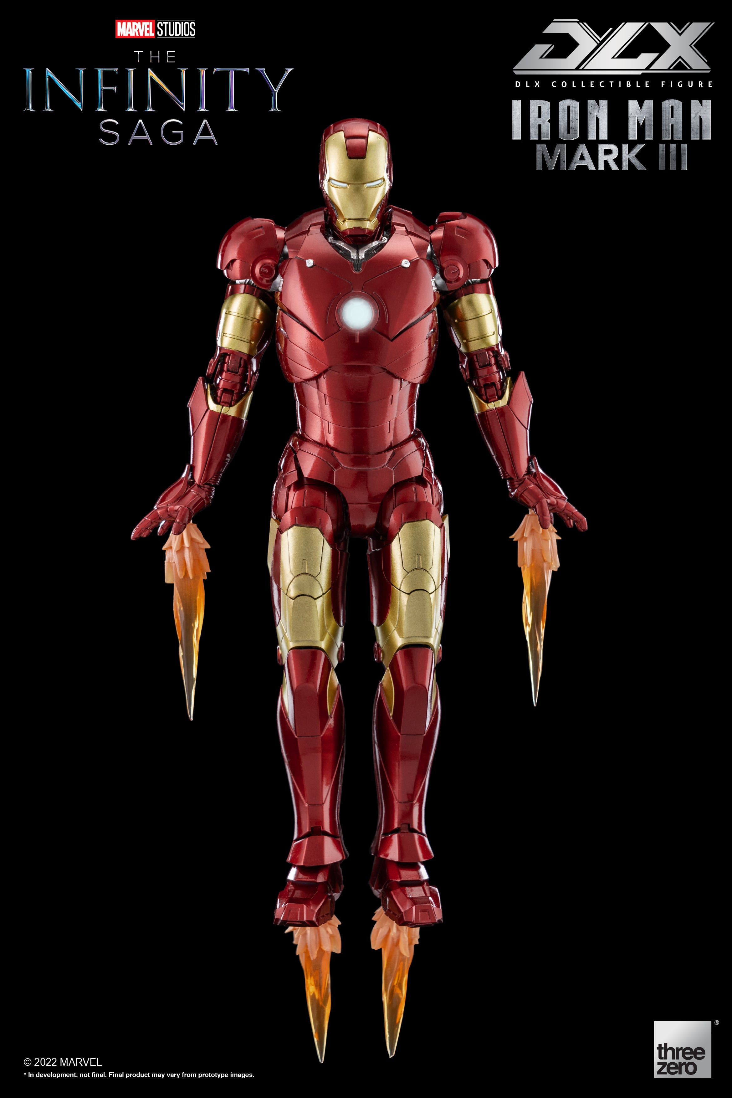 1/12 Scale DLX Iron Man Mark III Action Figure from Infinity Saga