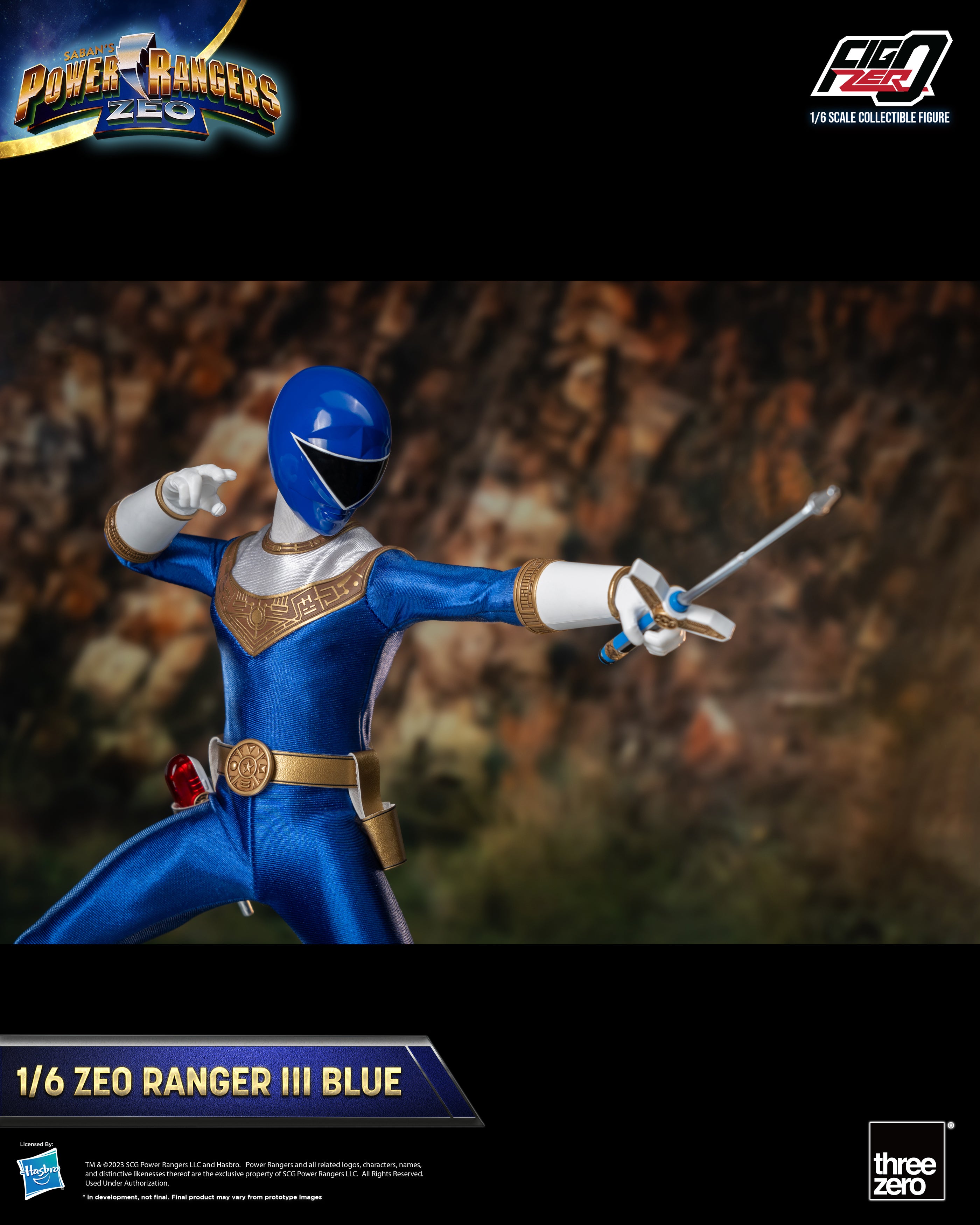 FigZero 1/6 Highly Detailed Blue Zeo Ranger III Collectible Figure