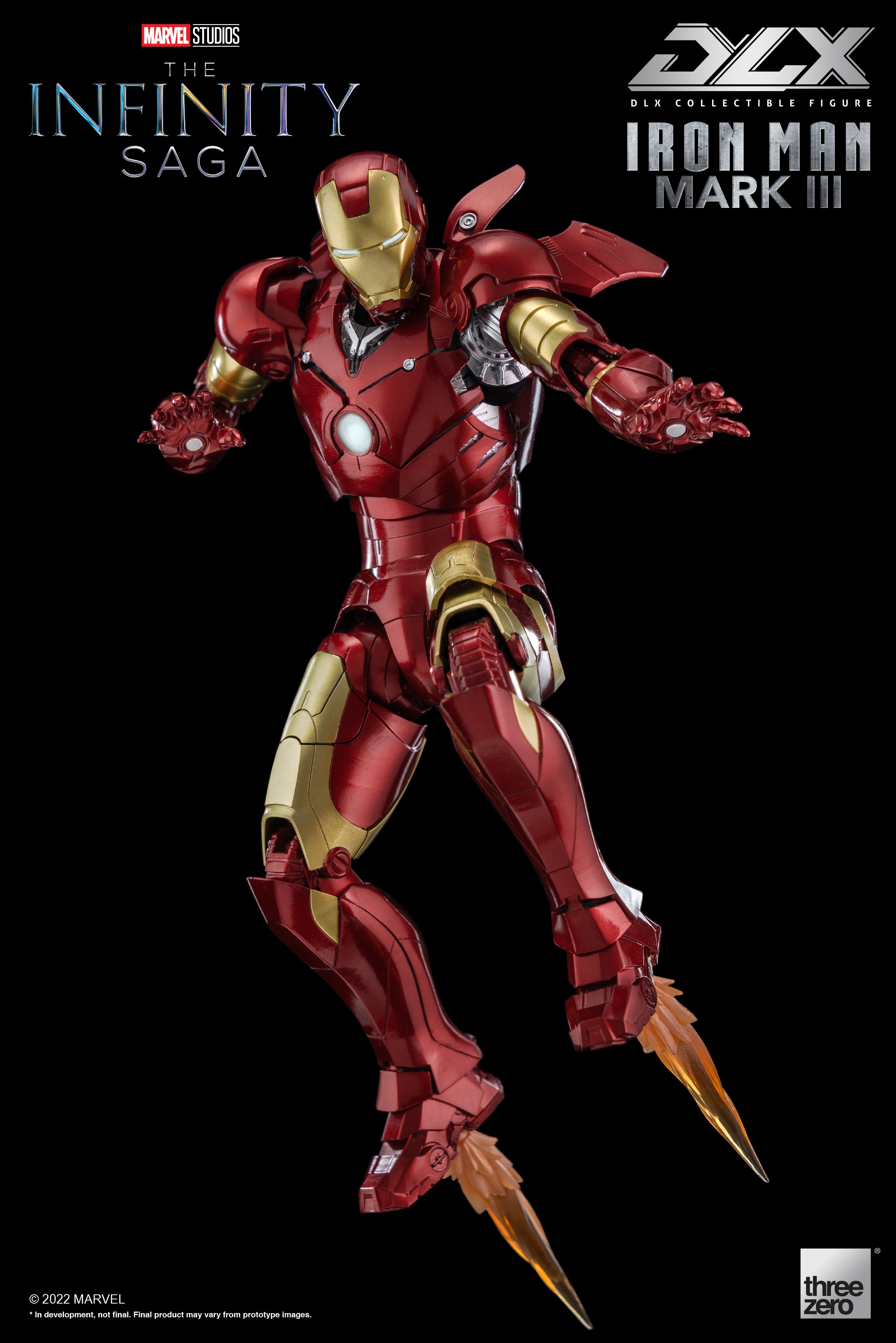 1/12 Scale DLX Iron Man Mark III Action Figure from Infinity Saga