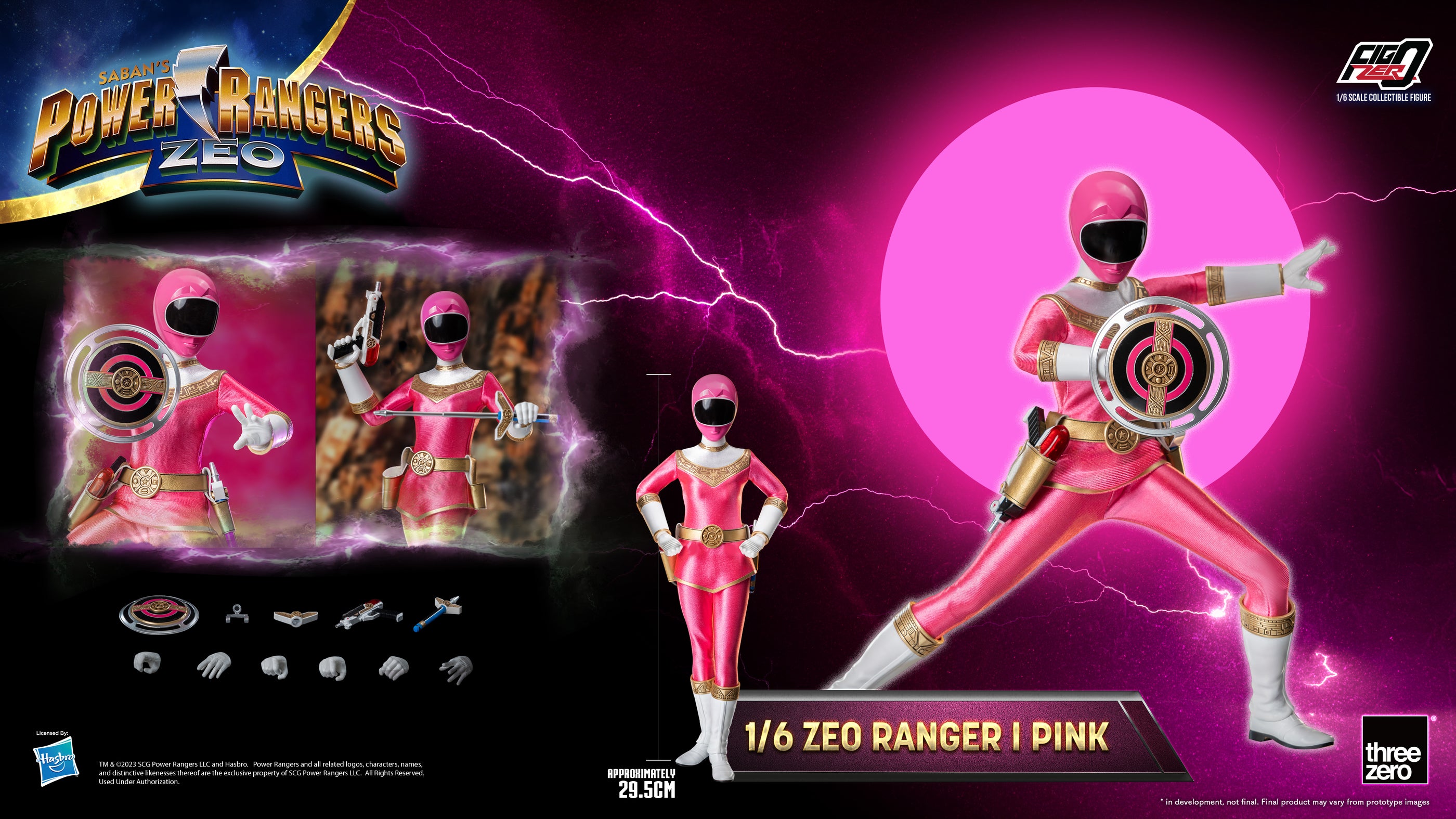 FigZero 1/6 Scale Collectible Figure - Zeo Ranger I Pink from Power Rangers