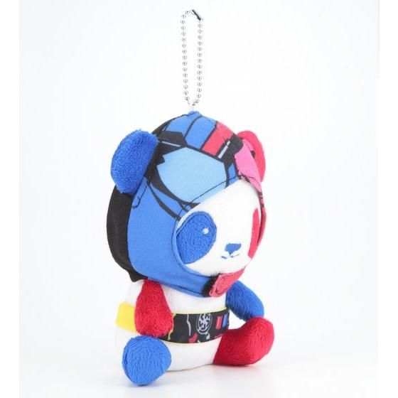 ROG Kamen Rider Build Masked Panda Plush Keychains with Removable Accessories