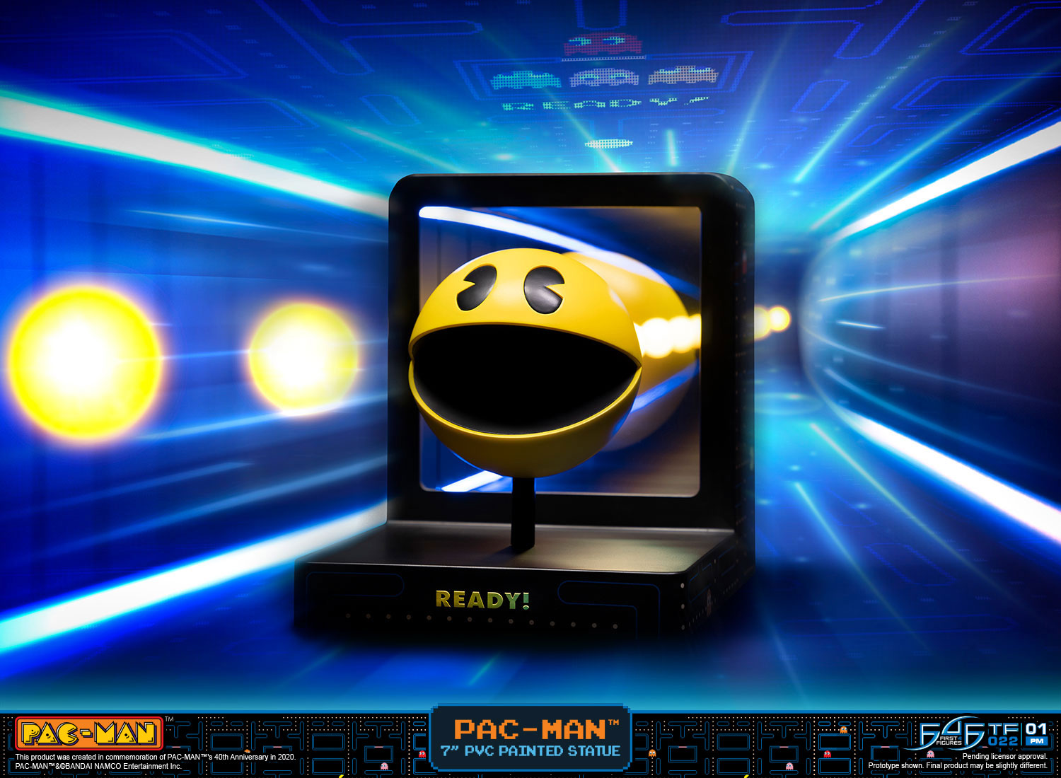 First 4 Figures Collectible PVC Pac-Man Figure for 40th Anniversary