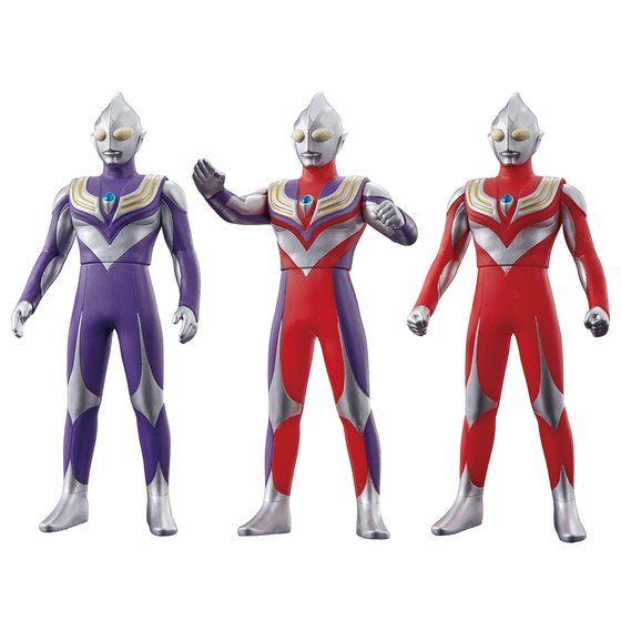 25th Anniversary Ultraman Tiga Ultra Hero EX Vinyl Figure Set