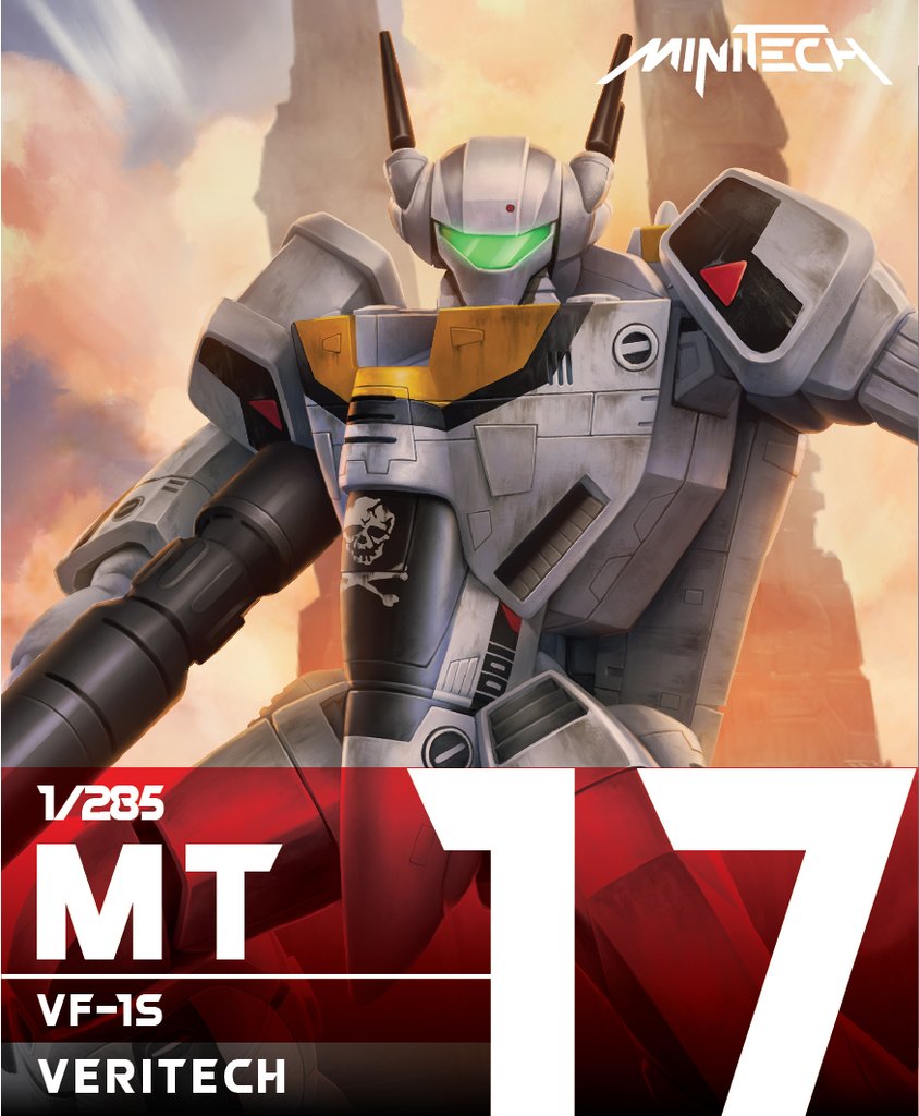 MiniTech MT17 Non - painted Veritech VF - 1S Skull Leader Miniature Model
