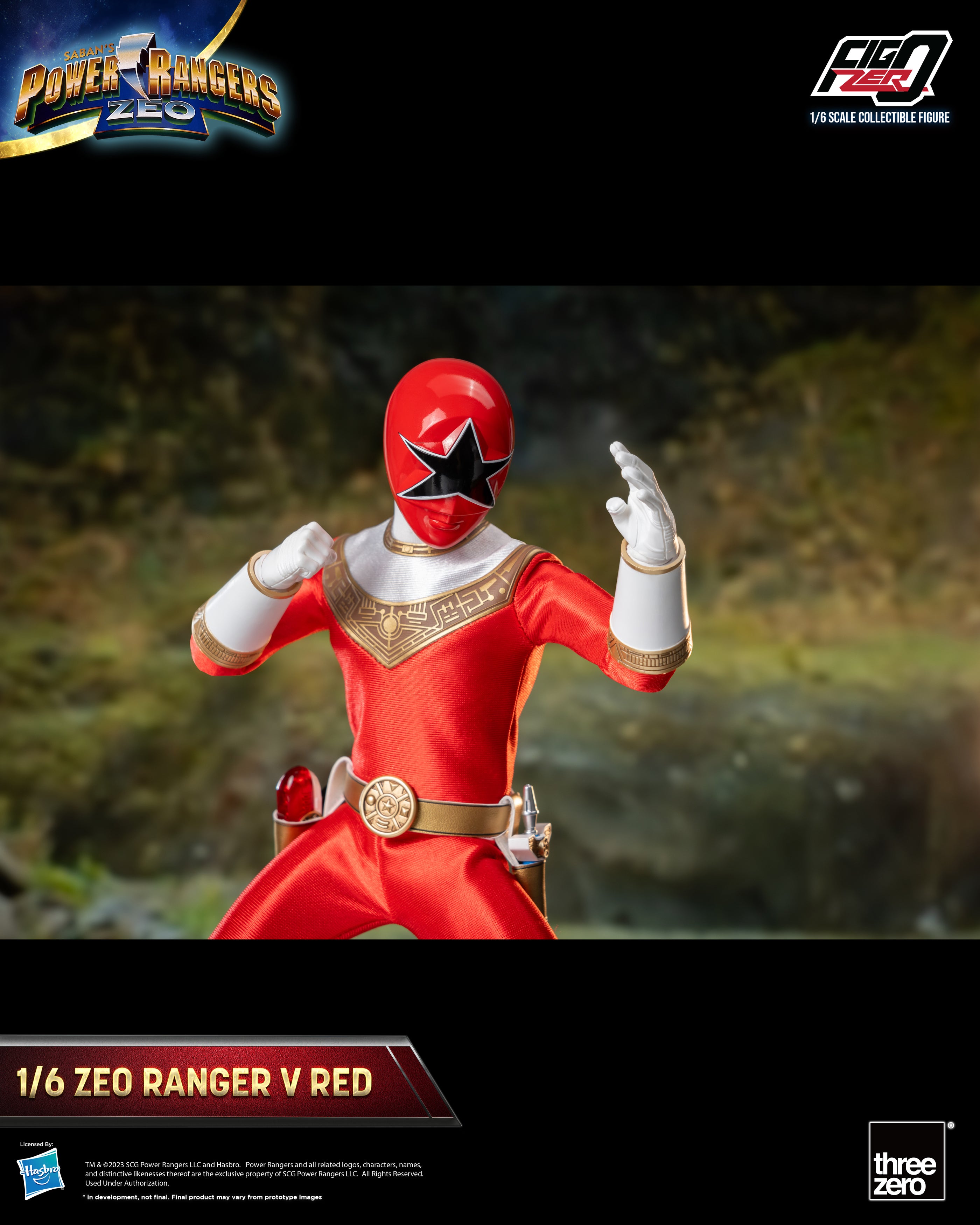 Pre - Order: 1/6 Scale FigZero Collectible Zeo Ranger V Red Figure from Power Rangers