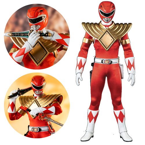 ThreeZero 1/6 Scale Collectible Figure of the Shielded Red Power Ranger