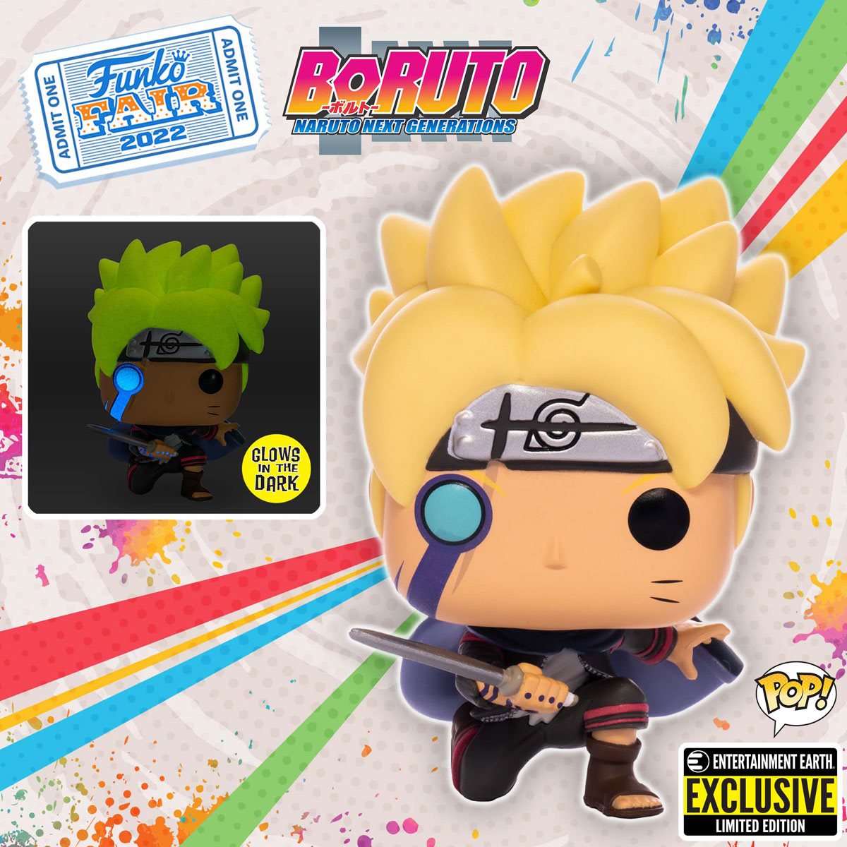 Limited Edition Boruto Uzumaki with Marks Glow-in-the-Dark Collectible Funko POP! Figurine