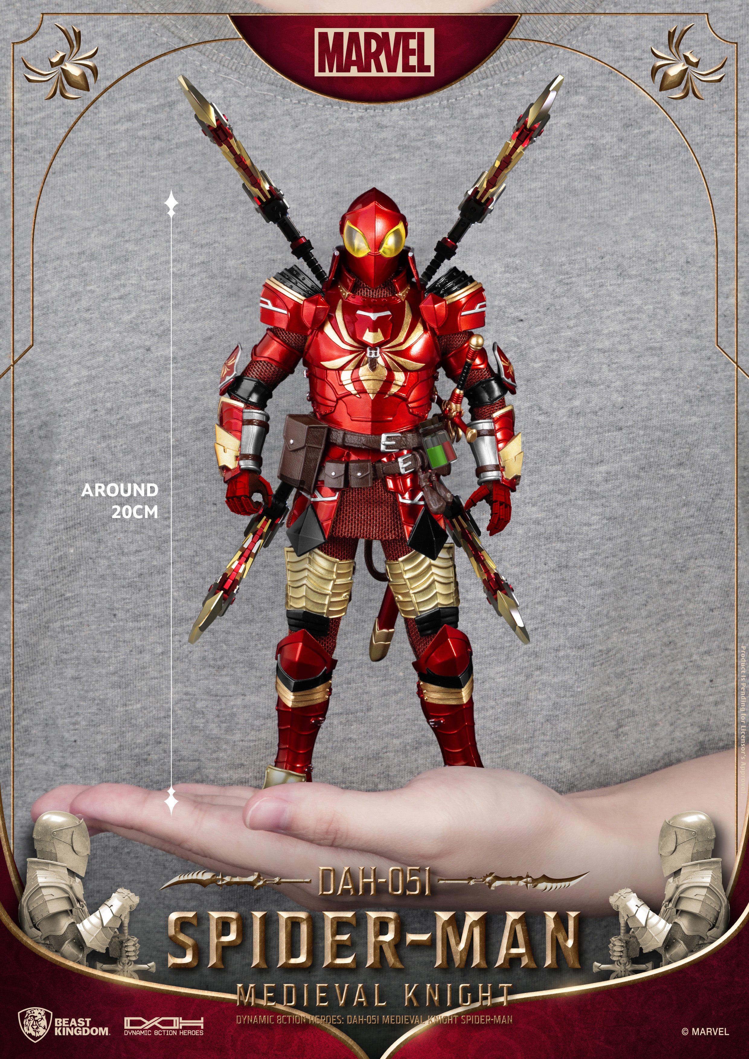 Unique 1:9 Scale Medieval Knight - Spider - Man Fusion DAH - 051