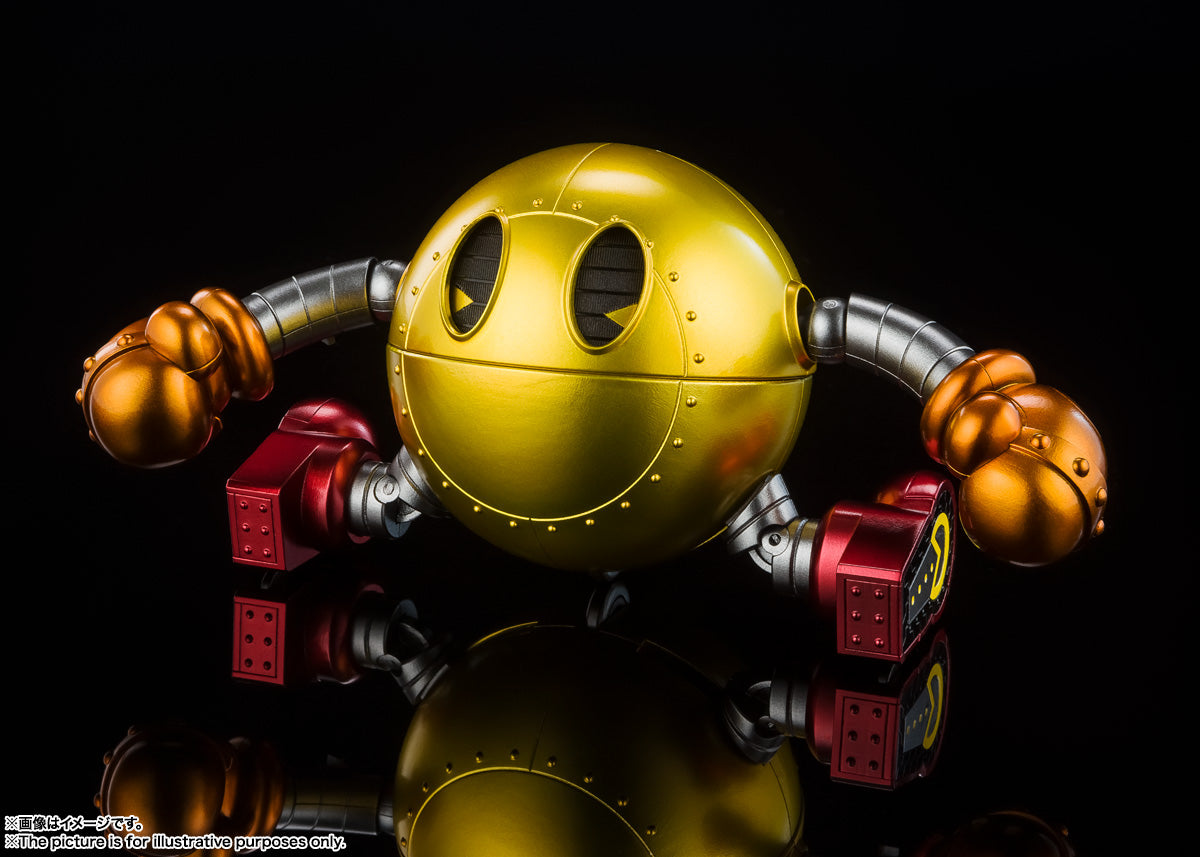 4-Inch Retro Chogokin Mecha Pac-Man with Mini Figure, Ghosts, and Stand