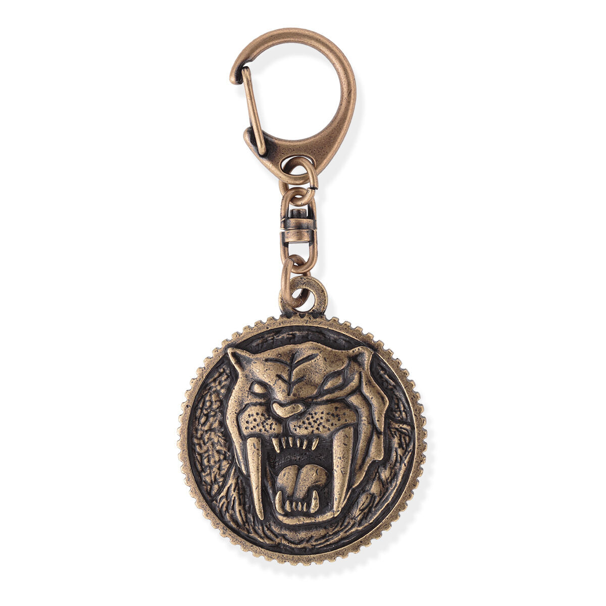 Brass - Plated Zyuranger Beast Guardian Medal Keychain Charms