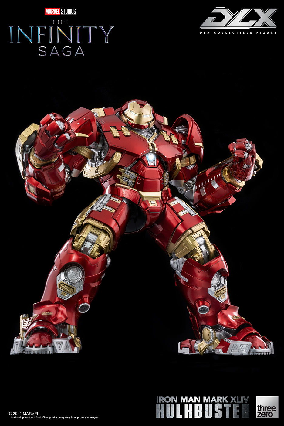 DLX Infinity Saga Die - Cast Iron Man Mark 44 Hulkbuster Armor with LED Lights