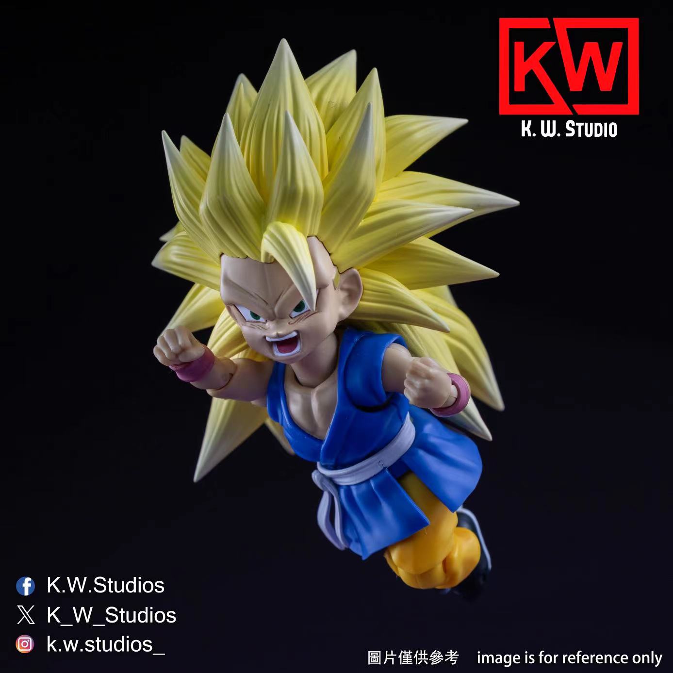 KW Studio KW004 Super Saiyan 3 Son Goku GT Head Set Upgrade Parts