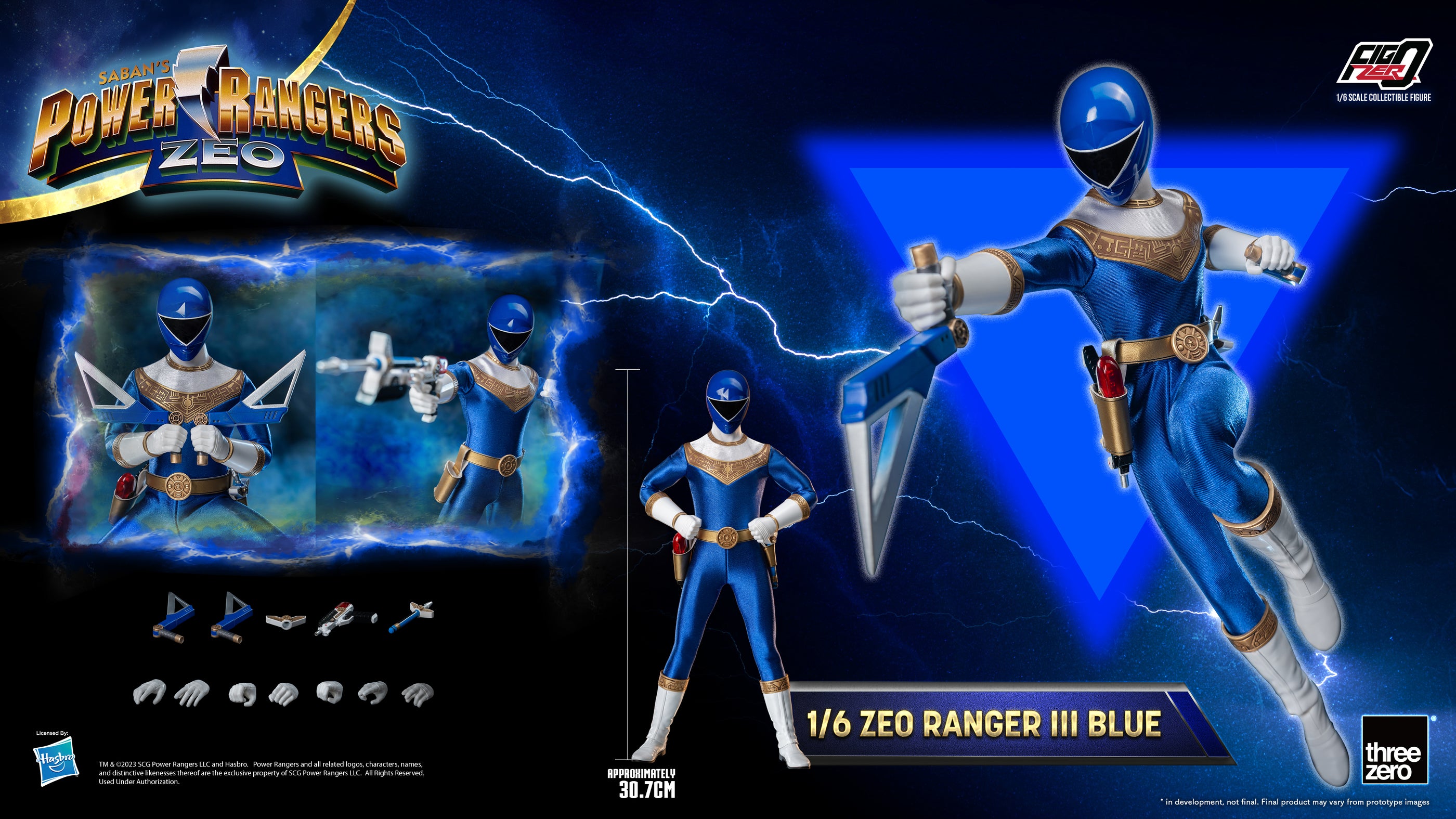 FigZero 1/6 Highly Detailed Blue Zeo Ranger III Collectible Figure