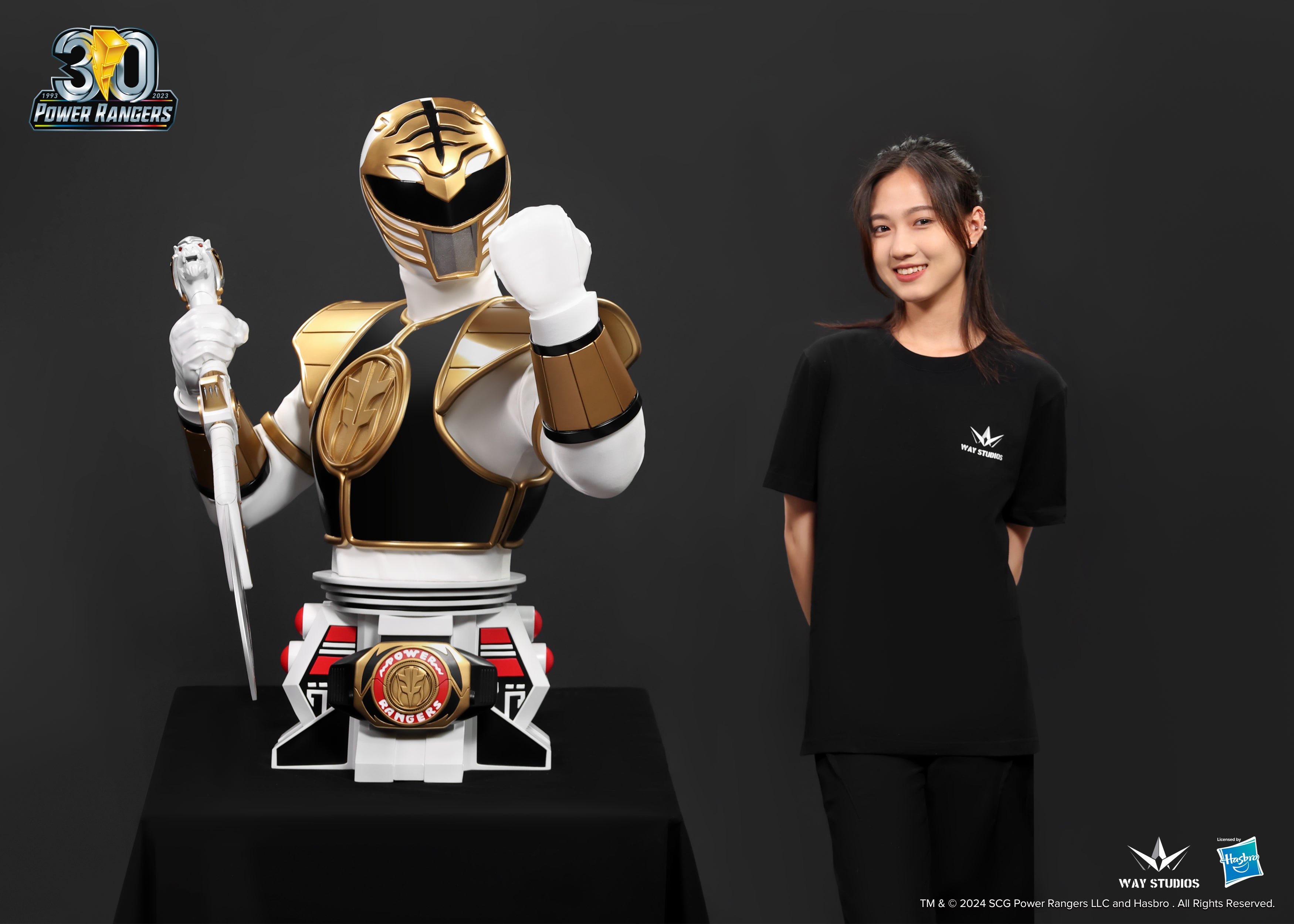 Pre - Order WayStudios Collectible Power Rangers Series Life - Size Bust of the White Ranger