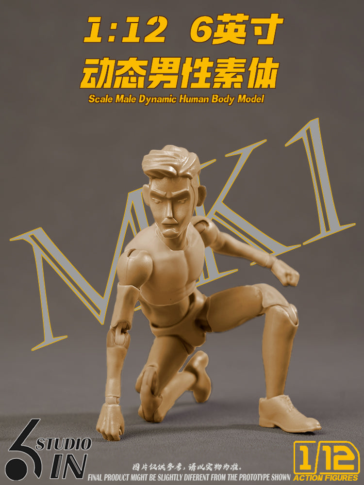 6-inch 1/12 Scale Highly Posable Male Studio Body