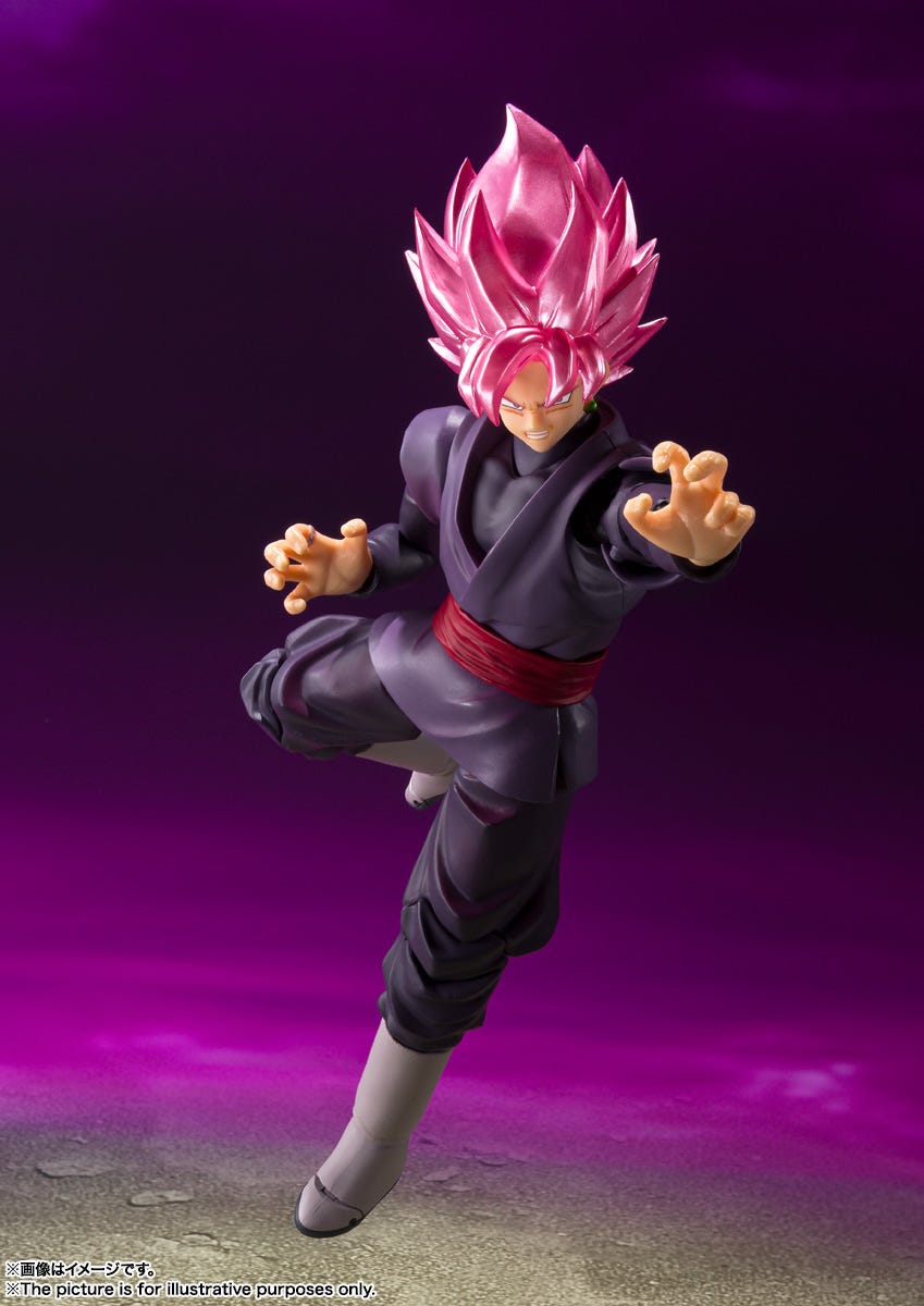 SH Figuarts Collectible Action Figure of Goku Black in Super Saiyan Rose Form