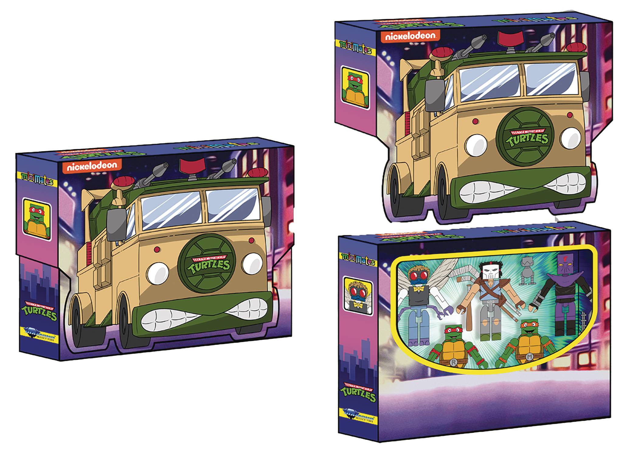 Deluxe Box Set of Teenage Mutant Ninja Turtles Minimates Party Wagon