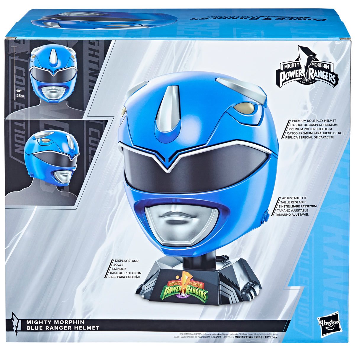Premium Power Rangers Lightning Collection Adjustable Blue Ranger Helmet