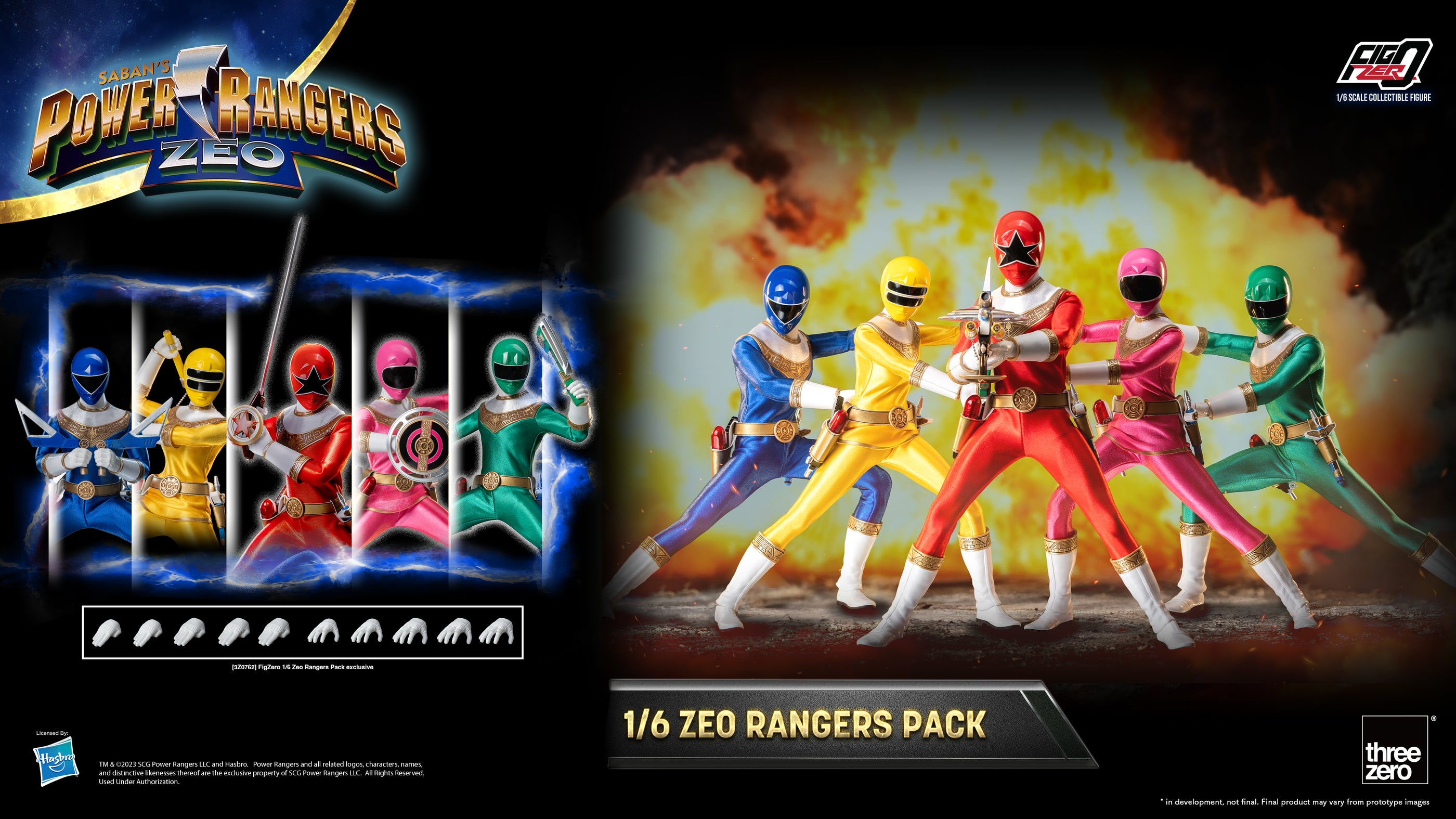 Pre - order FigZero 1/6 Power Rangers Zeo Action Figure Box Set