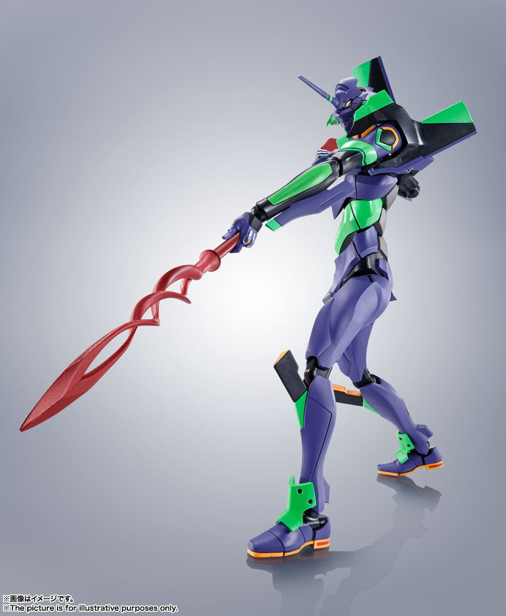 Bandai's Robot Damashii Action Figure - Evangelion Unit 1 with Cassius Spear in Renewed Color Edition (SIDE EVA)