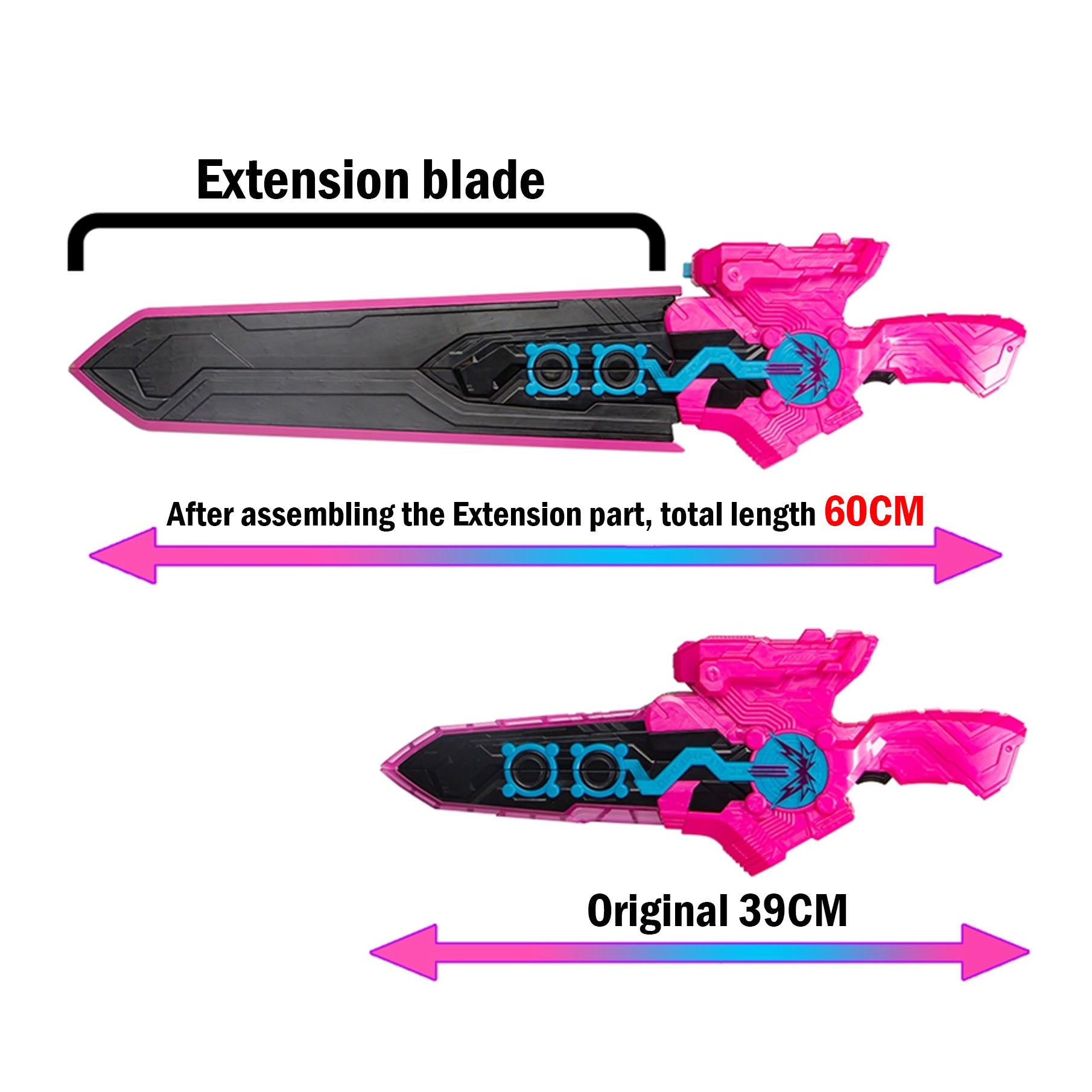 DX Toy Extension Blade for Musical Sword and Gun - Aftermarket Mod