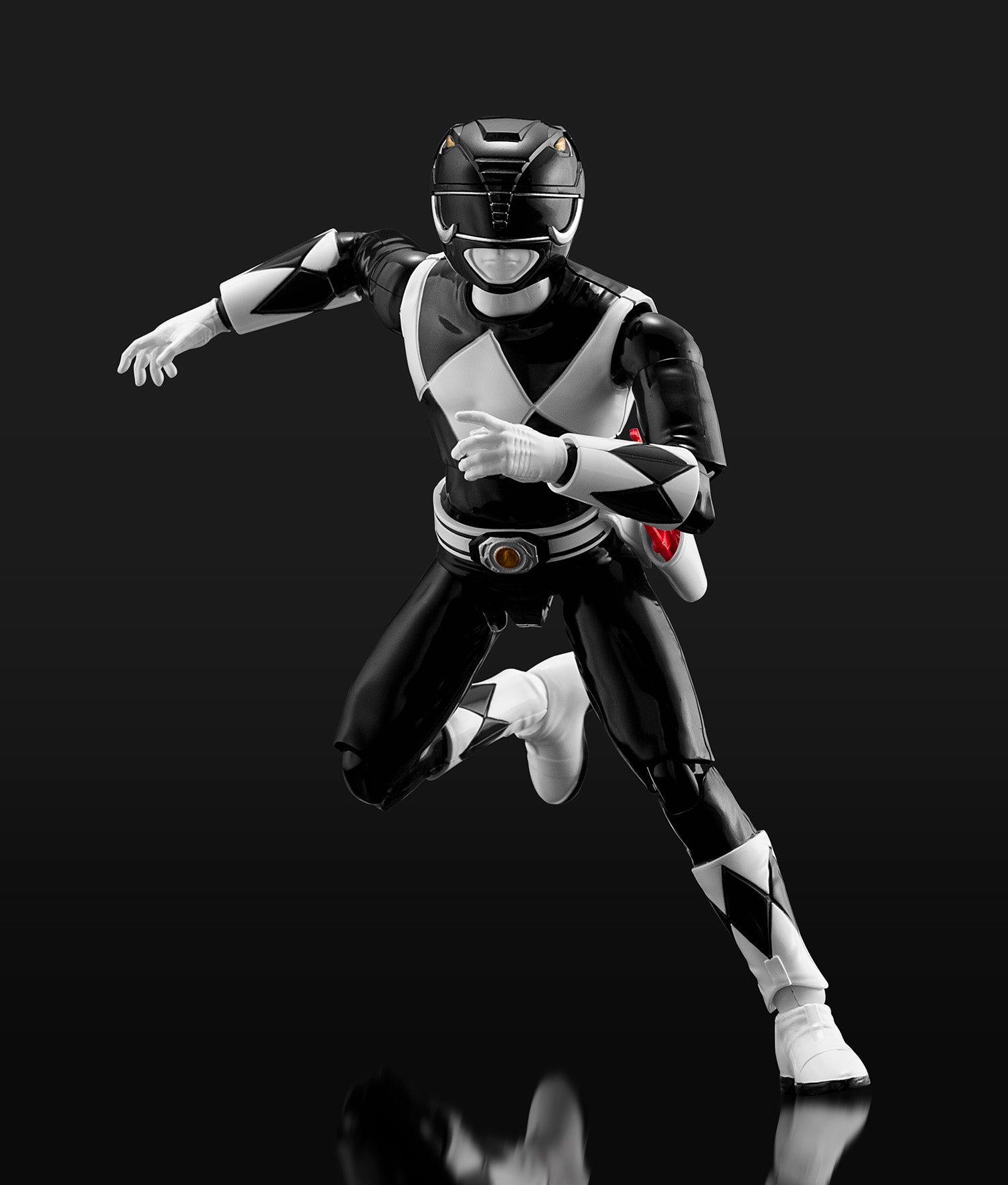 Flame Toys Pre - painted Plastic Model of Power Rangers Furai Black Ranger