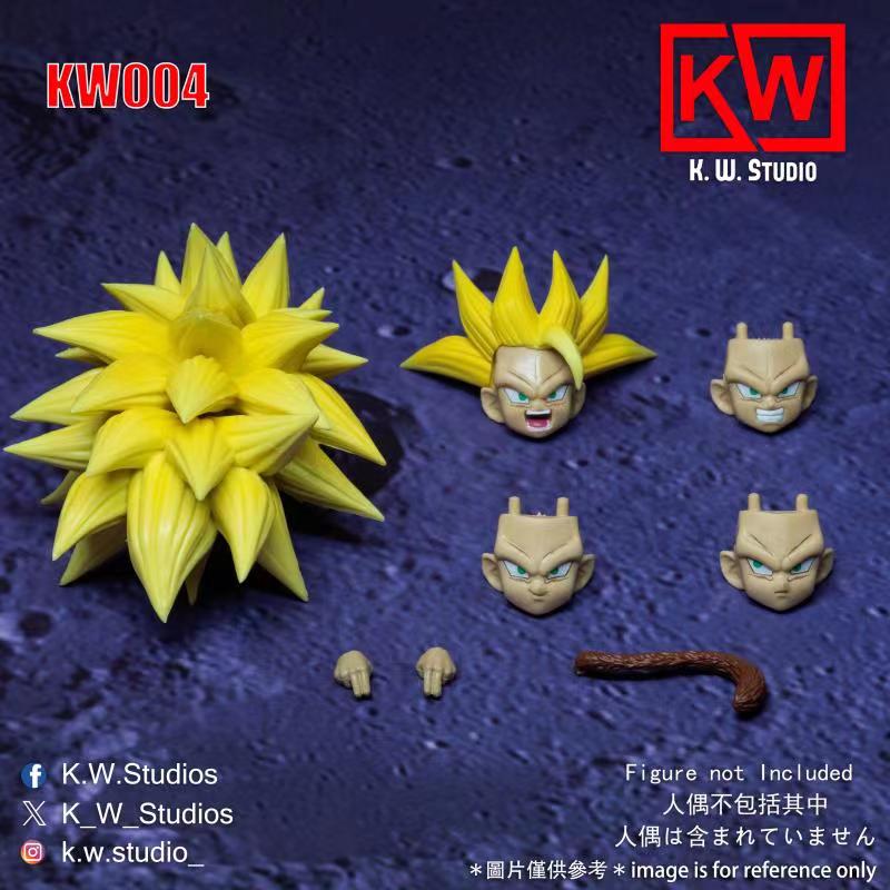 KW Studio KW004 Super Saiyan 3 Son Goku GT Head Set Upgrade Parts