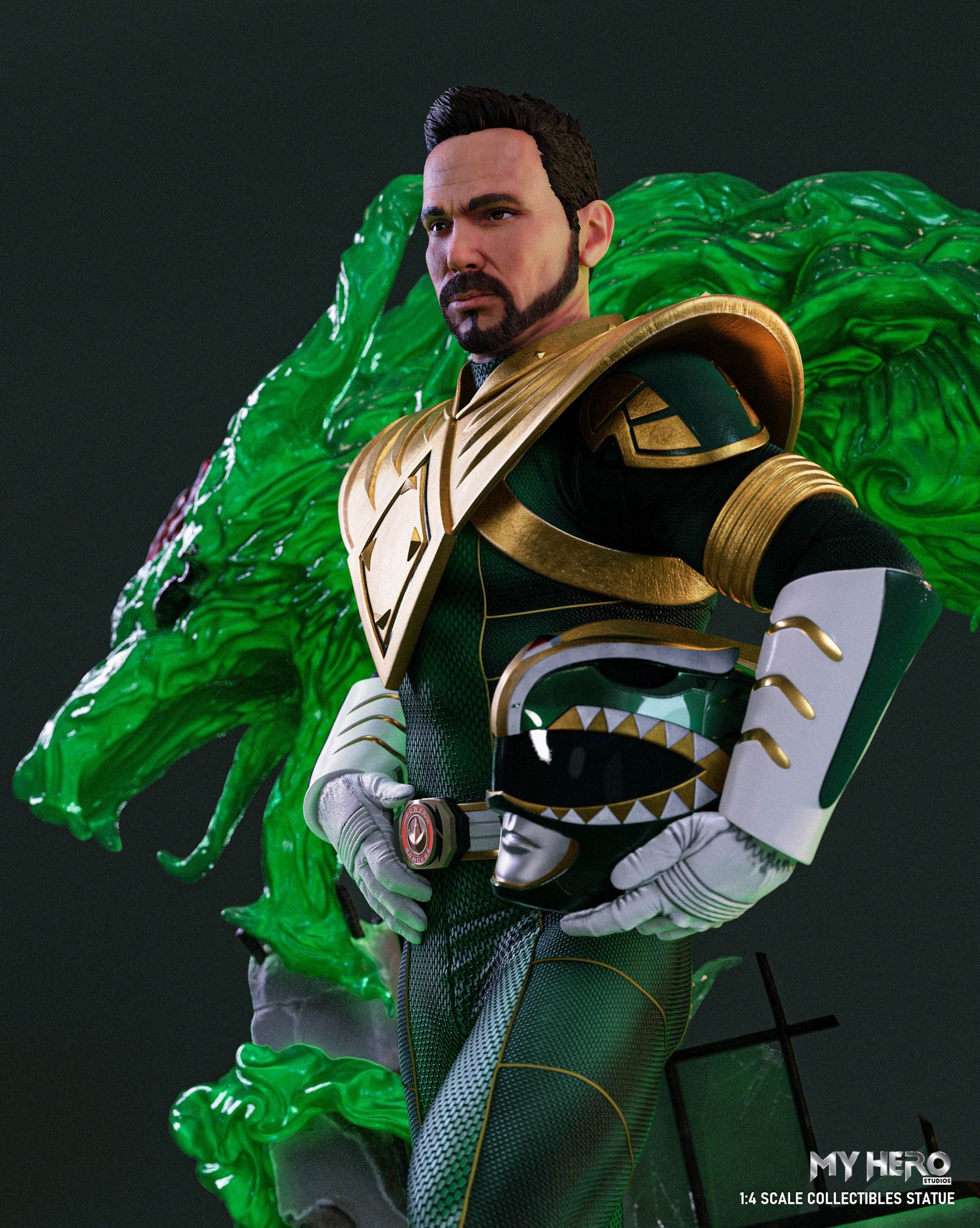 PREORDER: My Hero Studios 1/4 Scale BITS Tribute High - Quality Green Ranger Collectible Statue