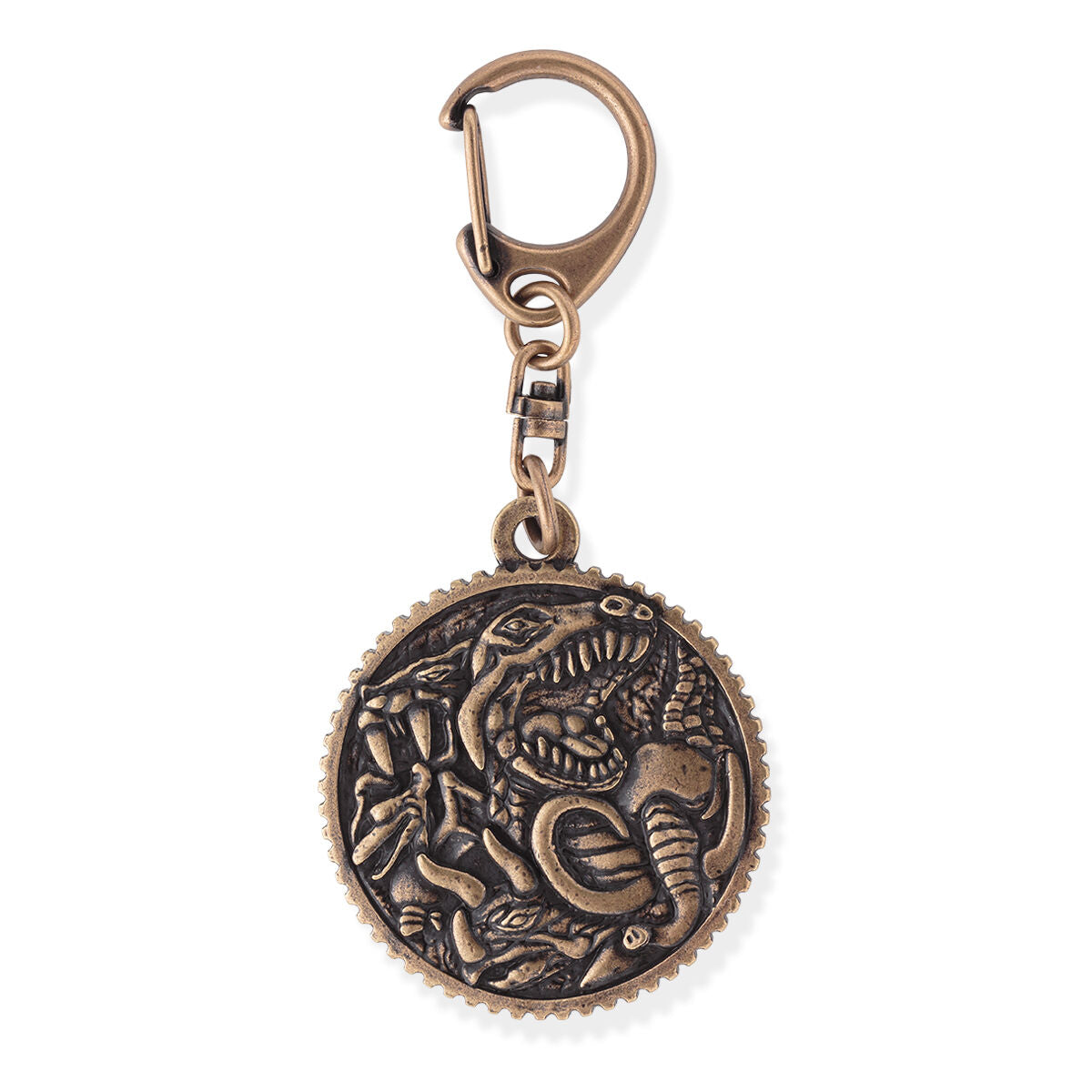 Brass - Plated Zyuranger Beast Guardian Medal Keychain Charms