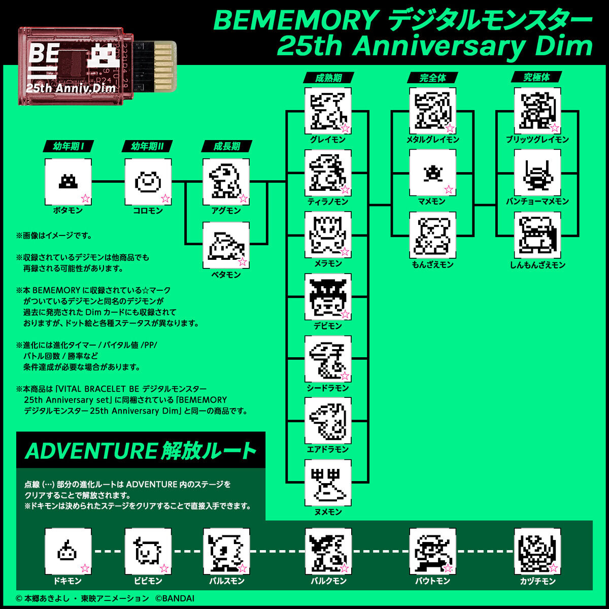 BEMEMORY Special 25th Anniversary Compatible Dim for Vital Brace BE