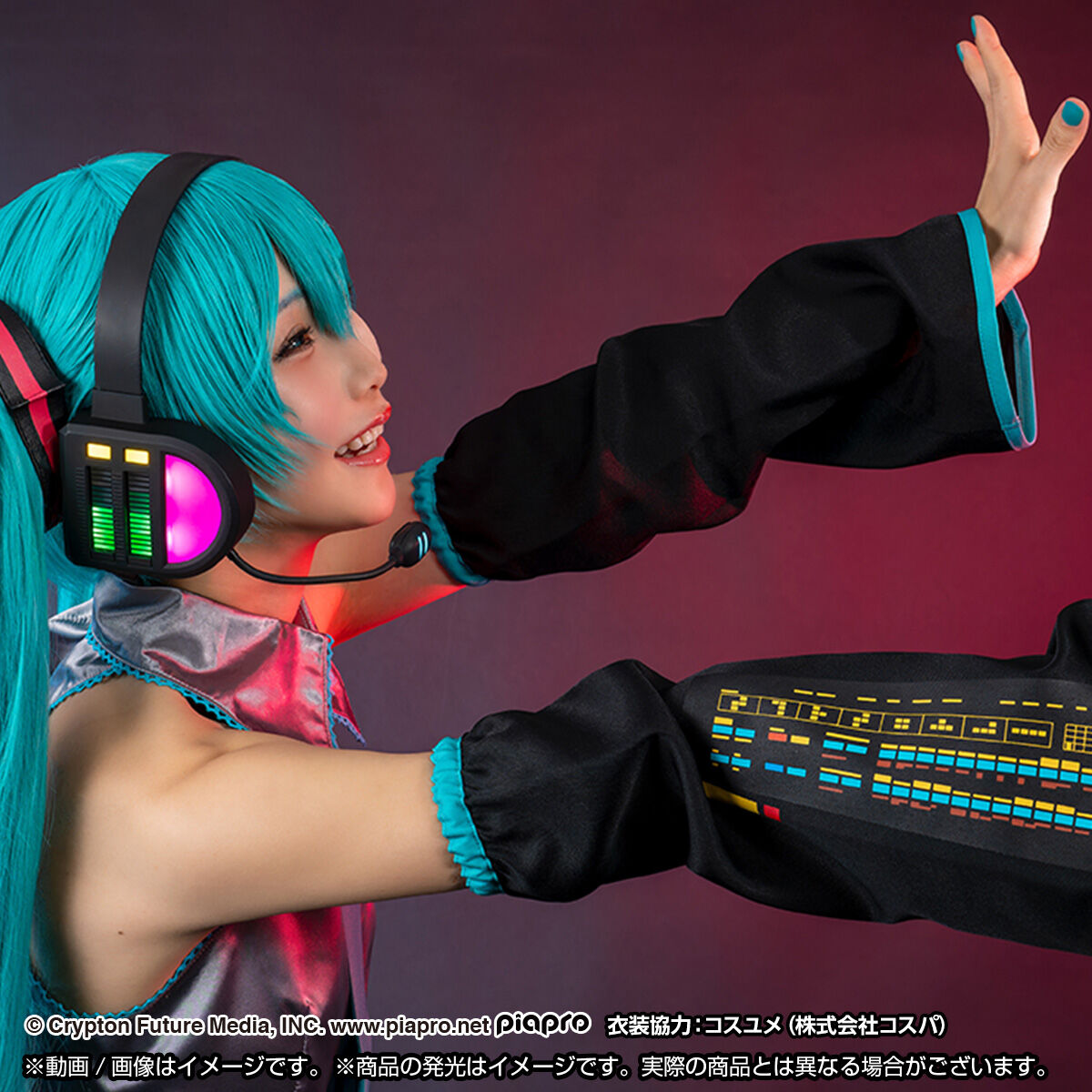 Hatsune Miku Cosplay NARIKIRI Adjustable Headset with Movable Microphone