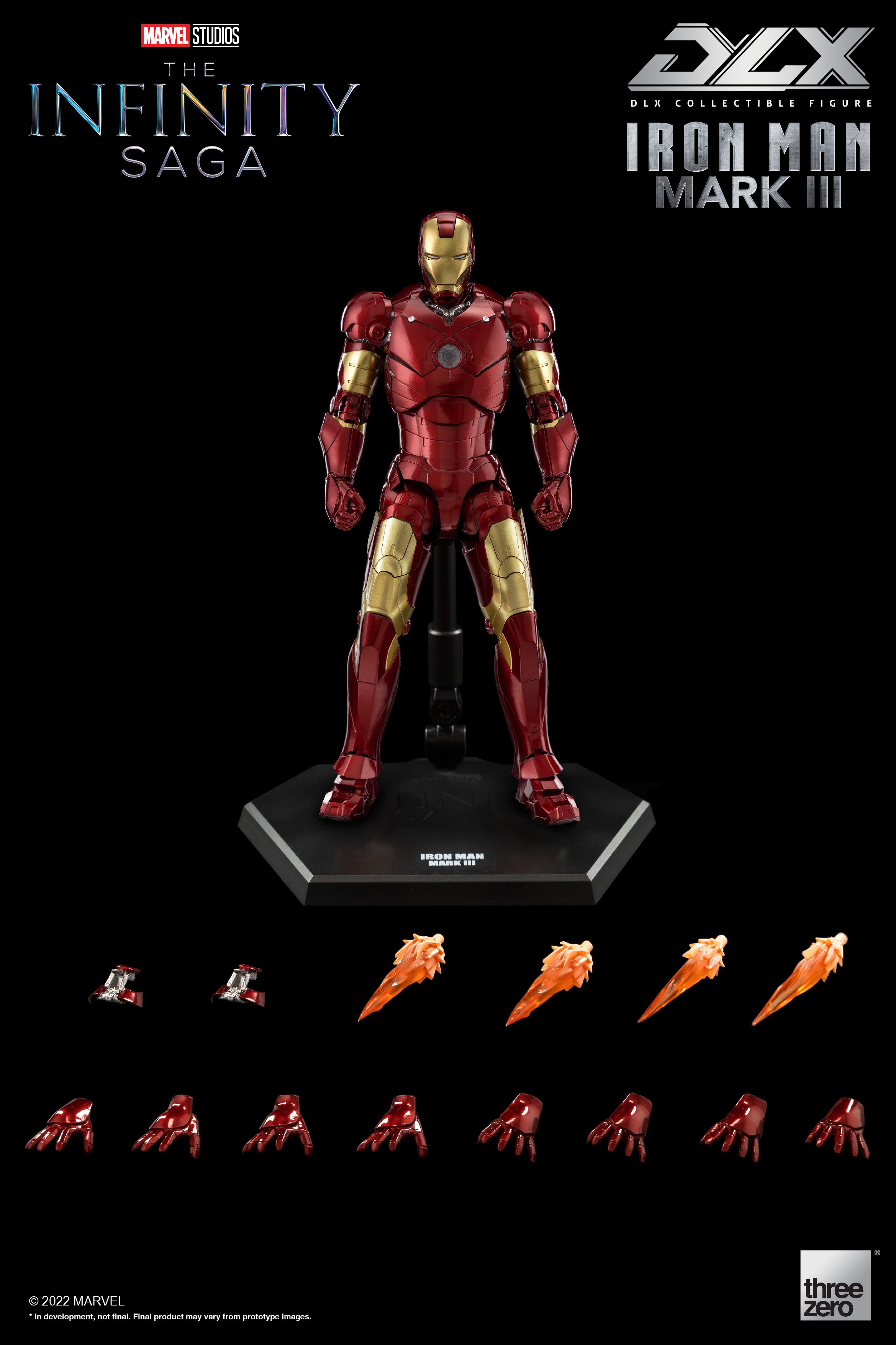 1/12 Scale DLX Iron Man Mark III Action Figure from Infinity Saga