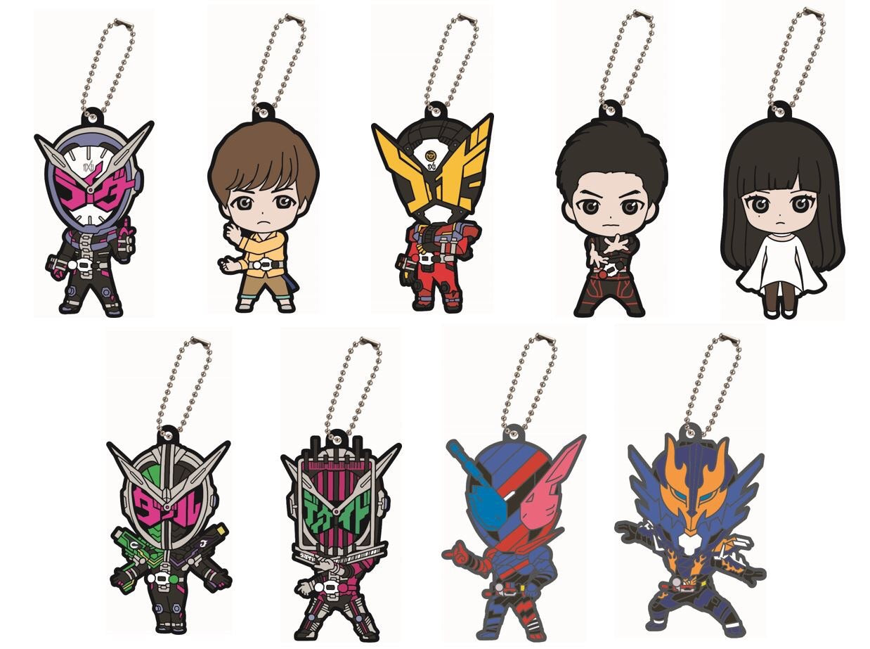 Collectible Kamen Rider Build and Zi - O Movie Inspired Rubber Mascot Keychains for Fans
