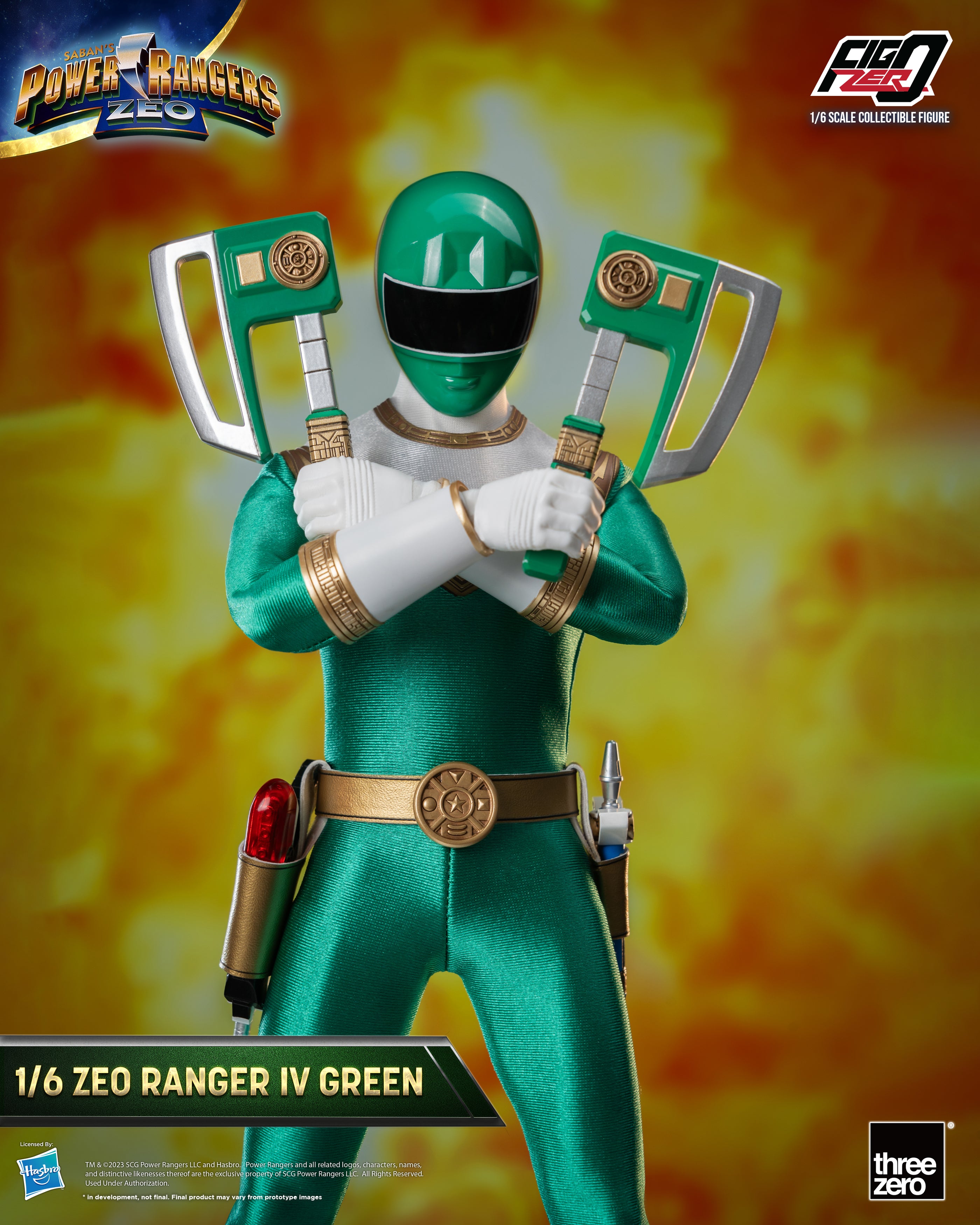 FigZero Collectible 1/6 Scale Zeo Ranger IV Green Action Figure from Power Rangers