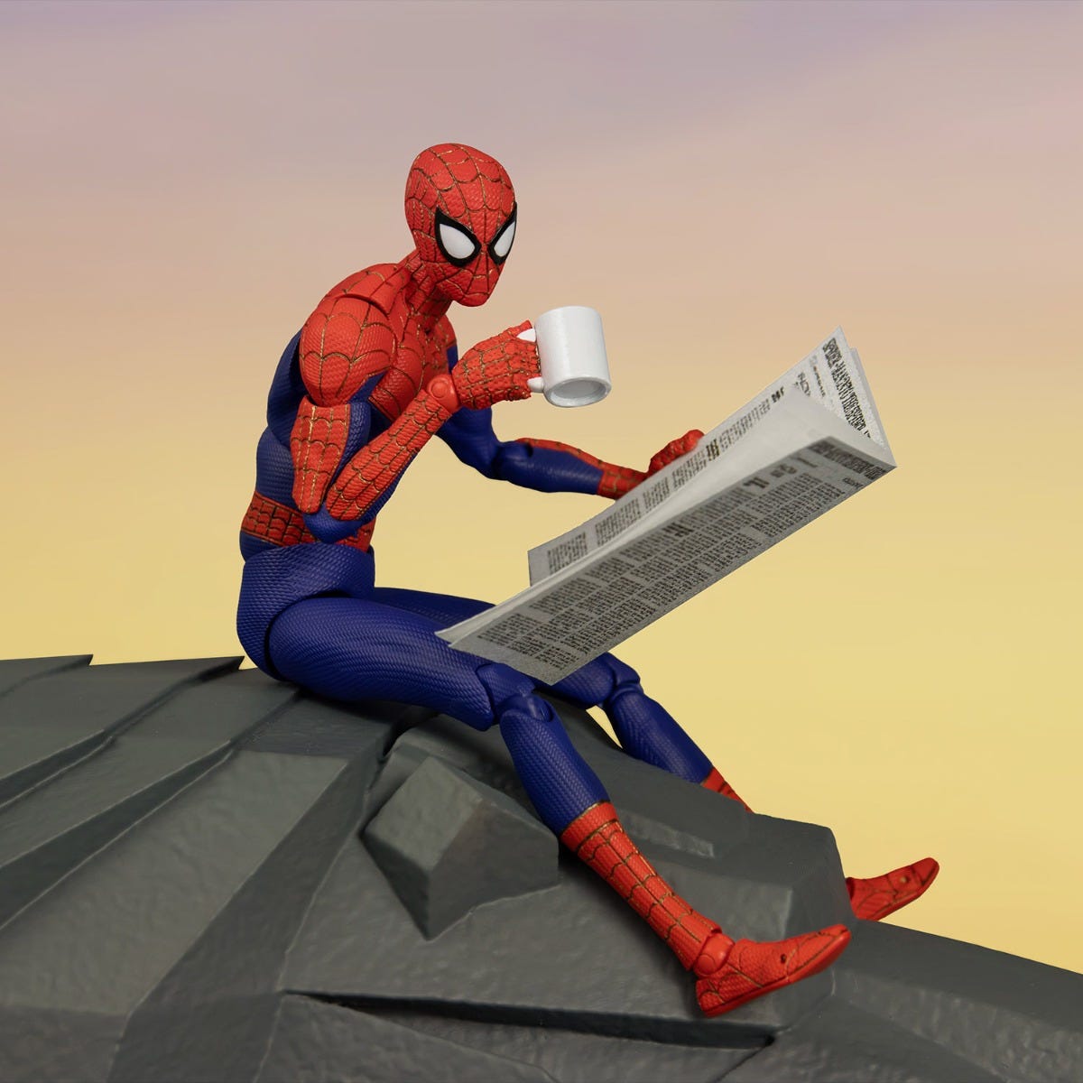 SV-Action Collectible Figure of Spider-Man Peter B Parker from Spider-Man: Into the Spider-Verse