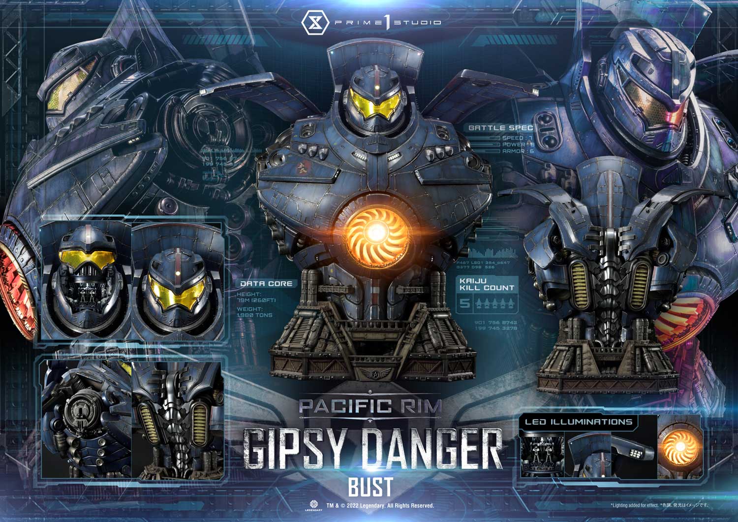 Pacific Rim Gipsy Danger Life - Size Bust Collectible Model