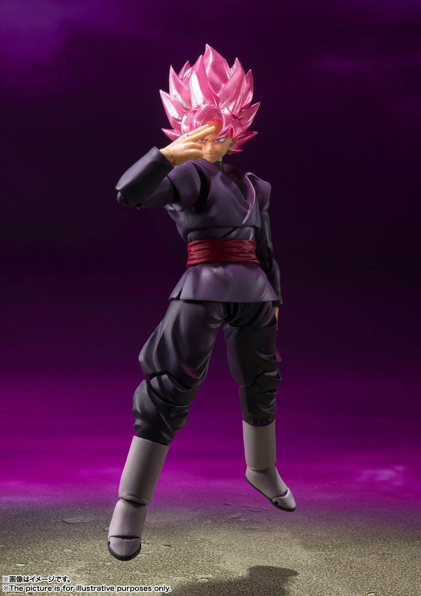 SH Figuarts Collectible Action Figure of Goku Black in Super Saiyan Rose Form